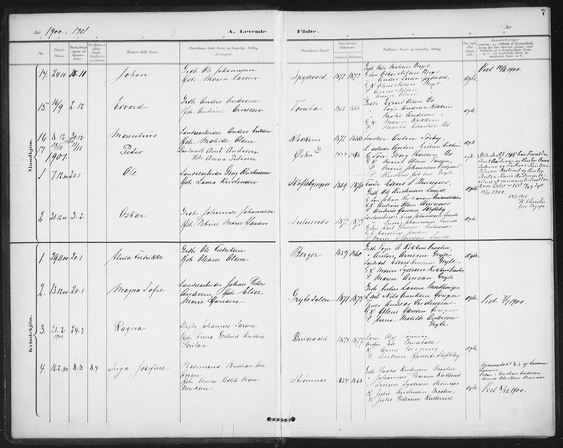 Varteig prestekontor Kirkebøker, AV/SAO-A-10447a/F/Fa/L0003: Parish register (official) no. 3, 1899-1919, p. 7