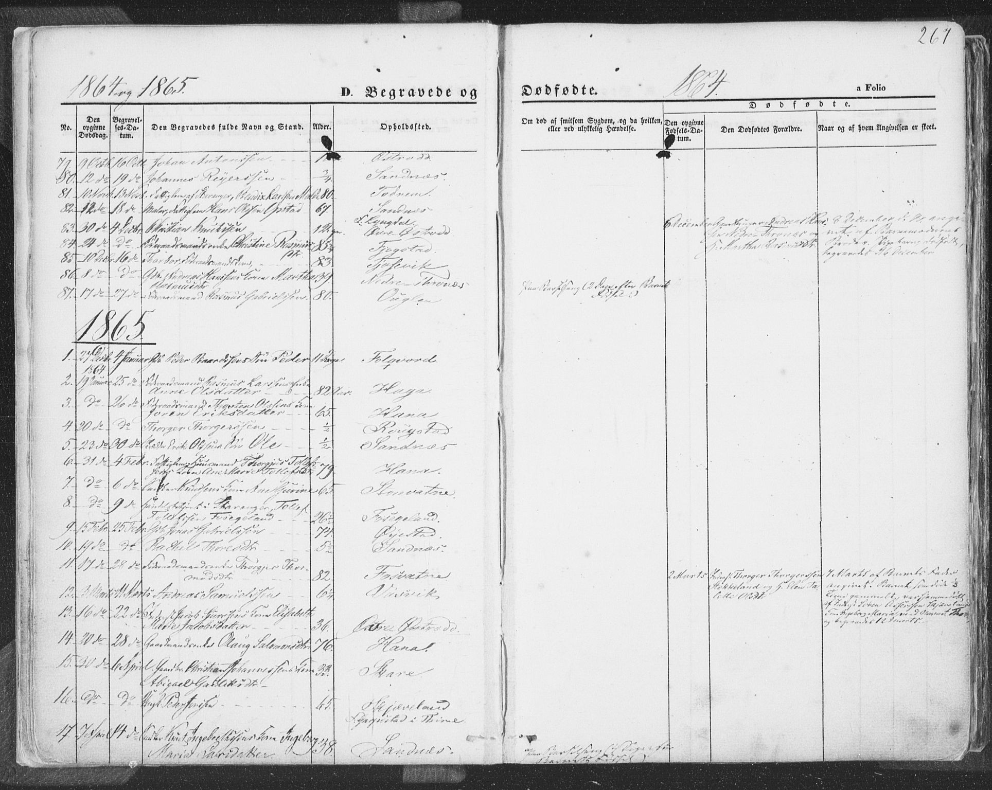 Høyland sokneprestkontor, SAST/A-101799/001/30BA/L0009: Parish register (official) no. A 9.2, 1857-1877, p. 267