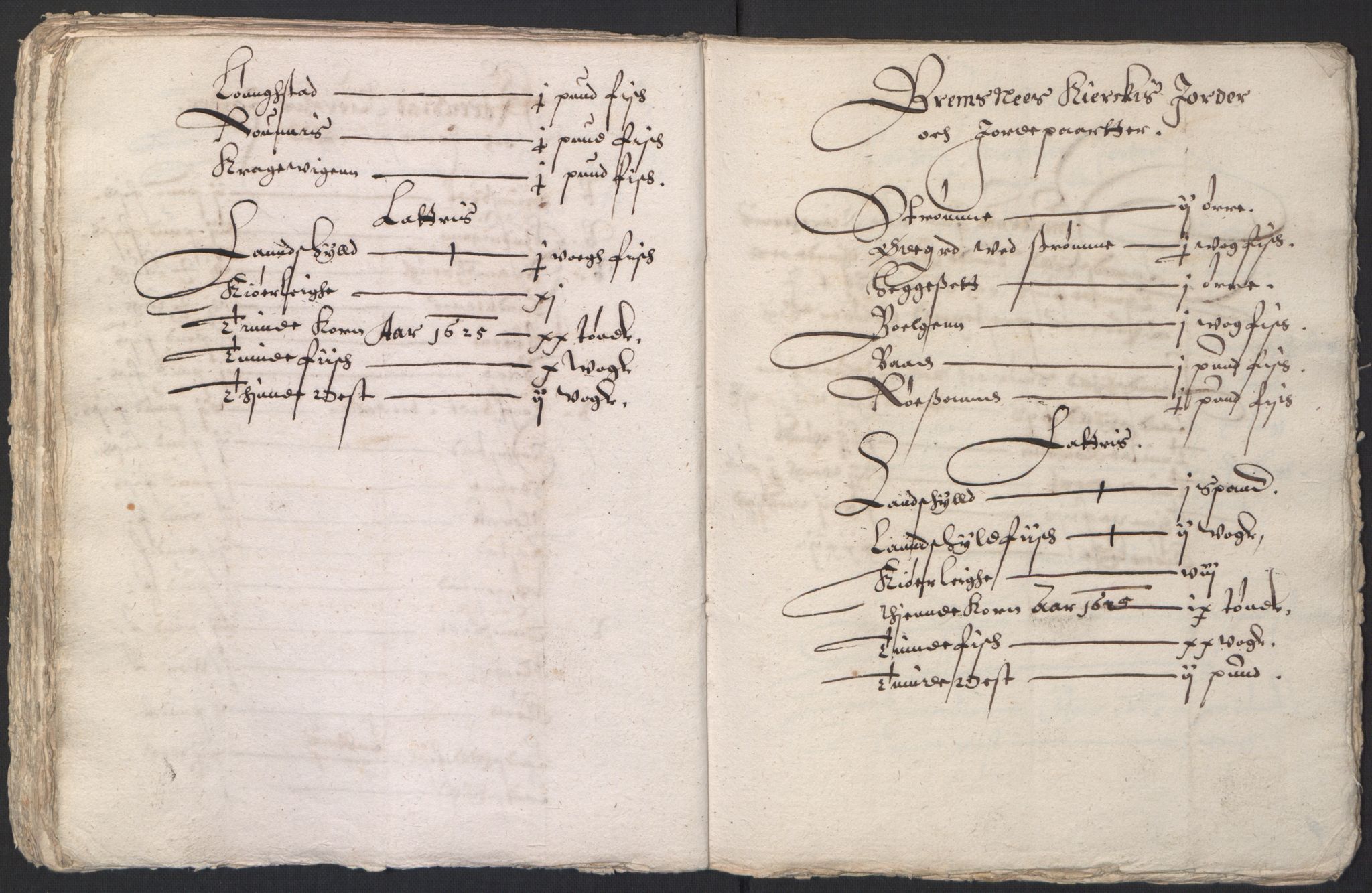 Stattholderembetet 1572-1771, RA/EA-2870/Ek/L0016/0001: Jordebøker til utlikning av rosstjeneste 1624-1626: / Kirke- og prestebolsinntekter i Trondheim bispedømme og Jemtland, 1625-1626, p. 105