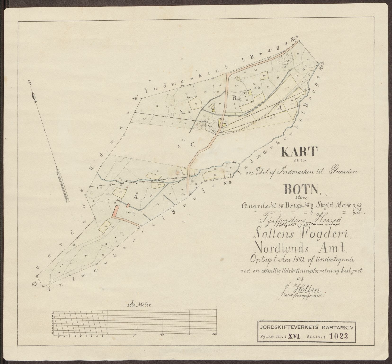 Jordskifteverkets kartarkiv, RA/S-3929/T, 1859-1988, p. 1178