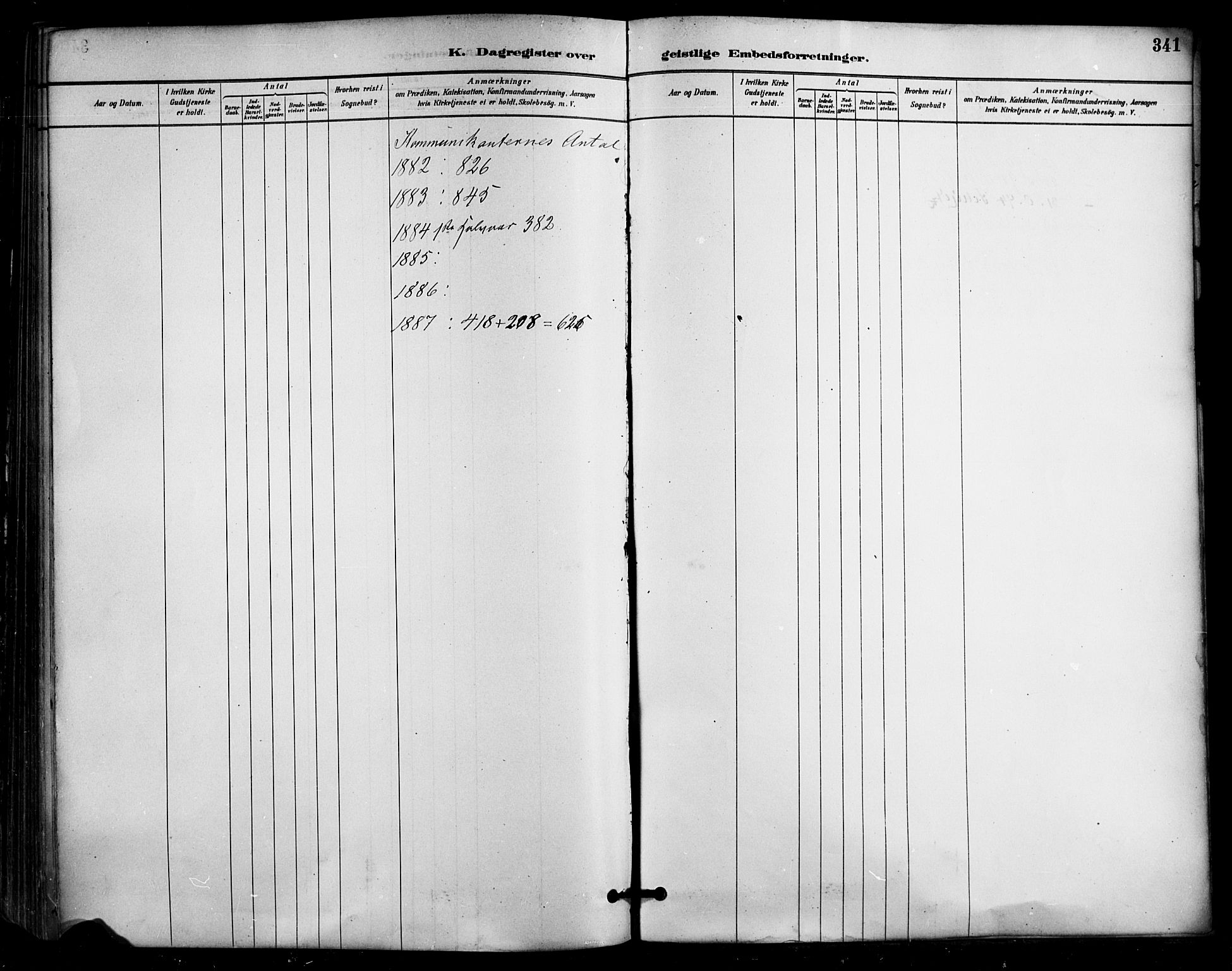 Enebakk prestekontor Kirkebøker, SAO/A-10171c/F/Fa/L0016: Parish register (official) no. I 16, 1883-1898, p. 341