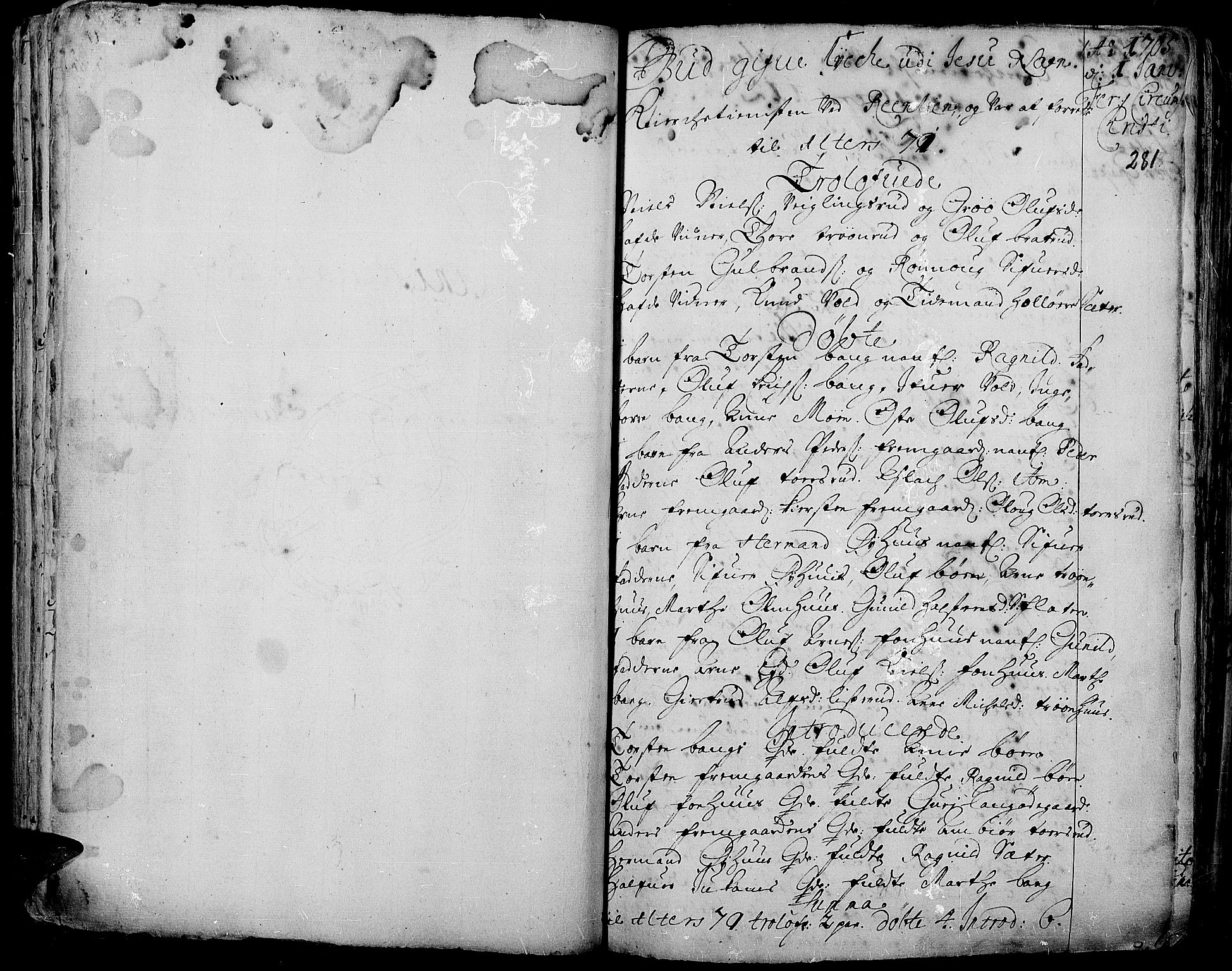 Aurdal prestekontor, SAH/PREST-126/H/Ha/Haa/L0001: Parish register (official) no. 1-3, 1692-1730, p. 281