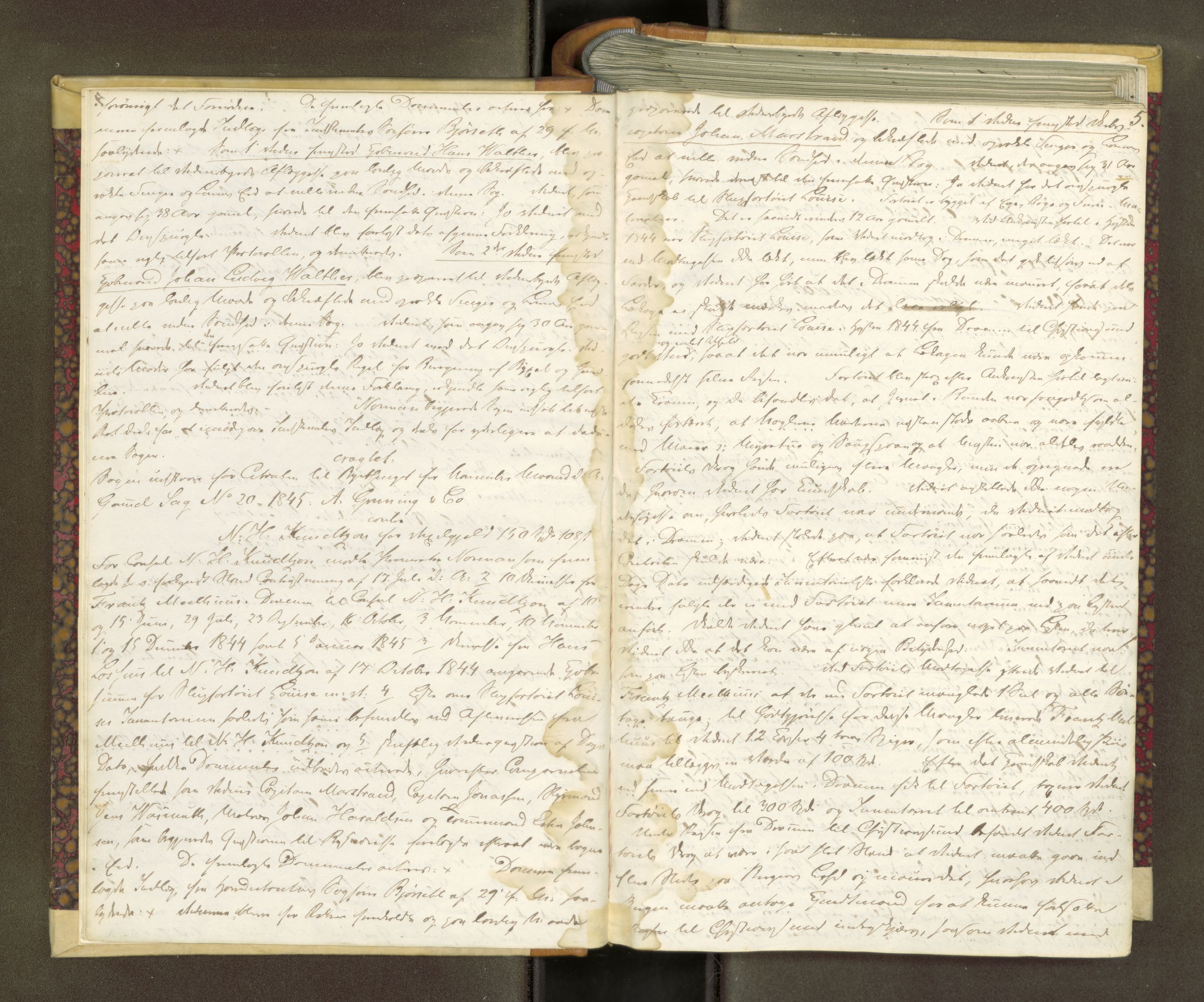 Kristiansund byfogd, AV/SAT-A-4587/A/01/L0013: Justisprotokoll. Aut. 27.08.1845, 1845-1846, p. 4b-5a
