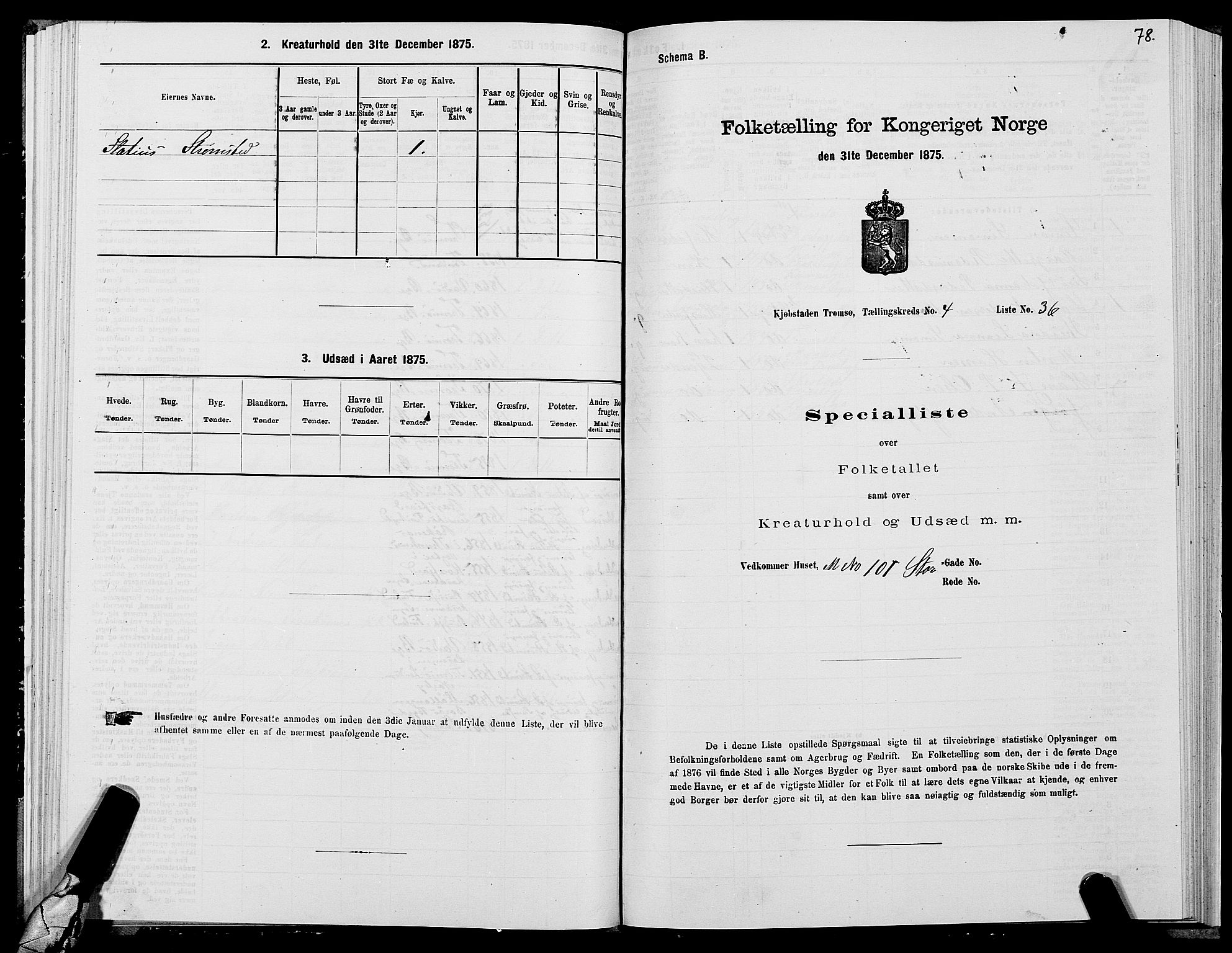 SATØ, 1875 census for 1902P Tromsø, 1875, p. 3078