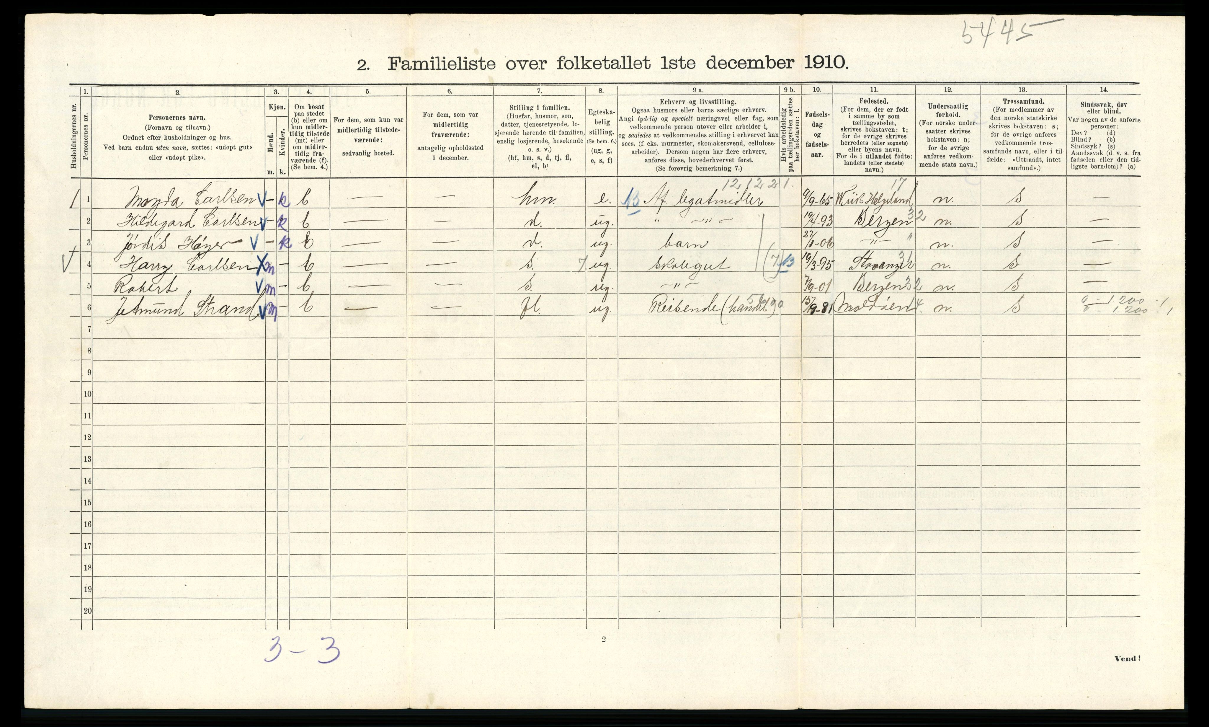 RA, 1910 census for Kristiania, 1910, p. 123624