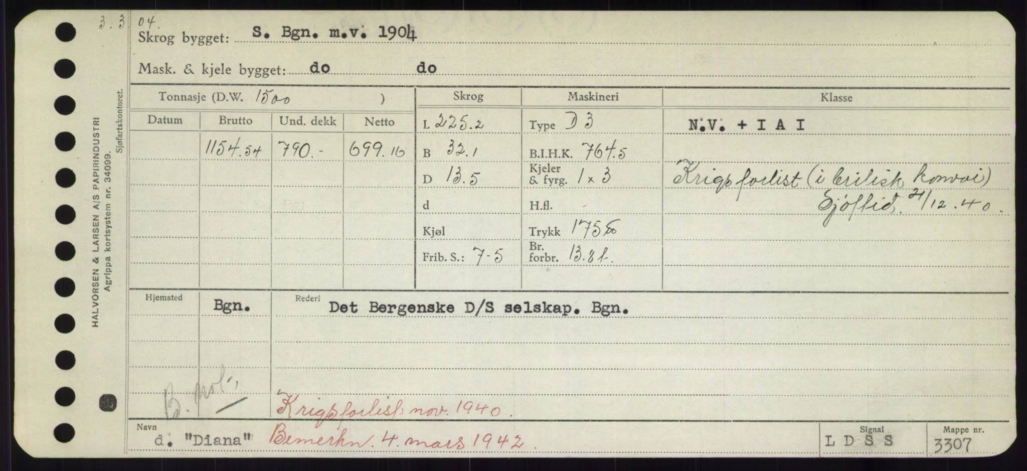 Sjøfartsdirektoratet med forløpere, Skipsmålingen, RA/S-1627/H/Hd/L0008: Fartøy, C-D, p. 465