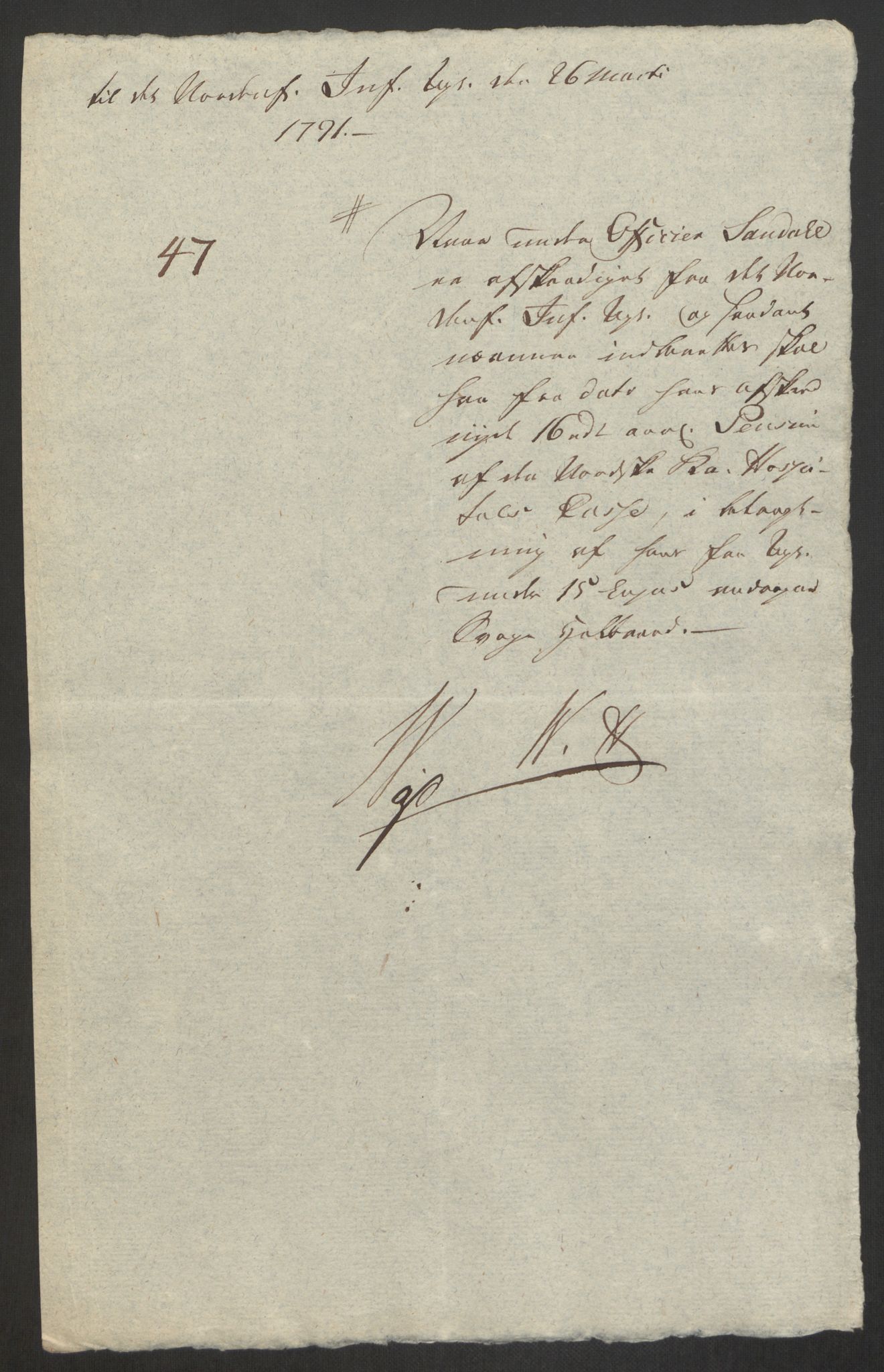 Forsvaret, Den norske kvesthuskasse/krigshospitalkasse, AV/RA-RAFA-1887/F/Fa/L0008: Konsepter, 1790-1793, p. 435