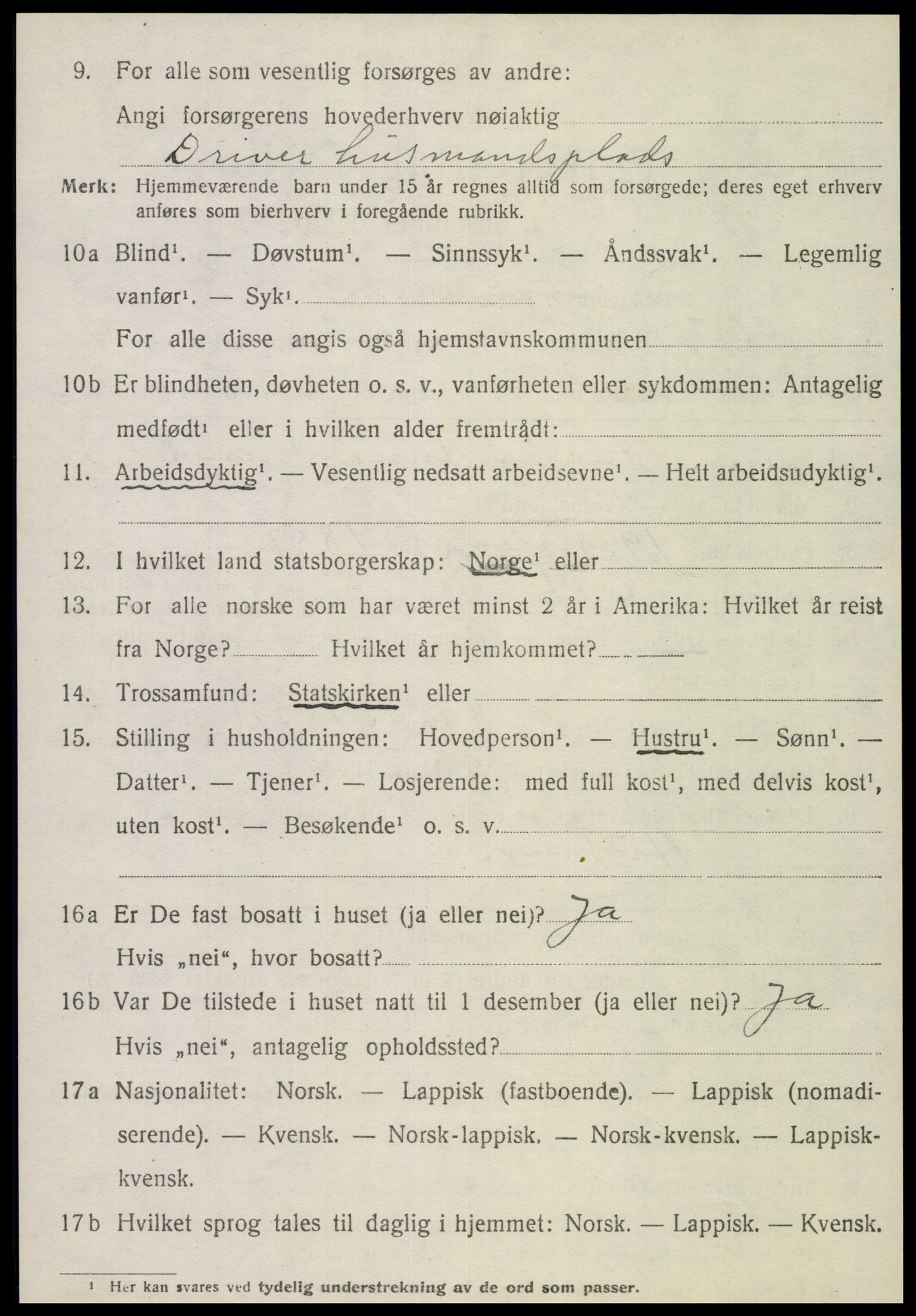 SAT, 1920 census for Otterøy, 1920, p. 1784