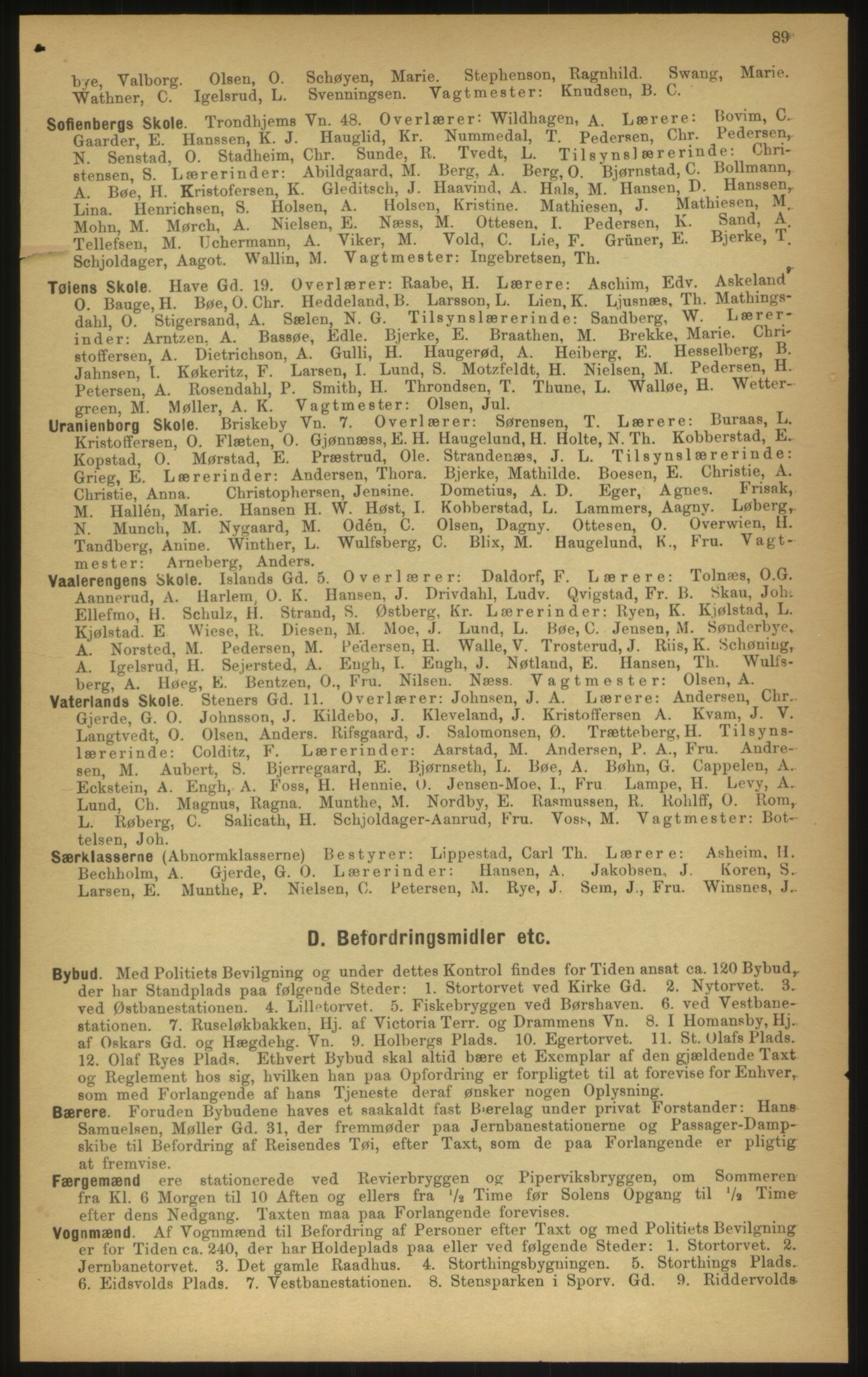 Kristiania/Oslo adressebok, PUBL/-, 1897, p. 89