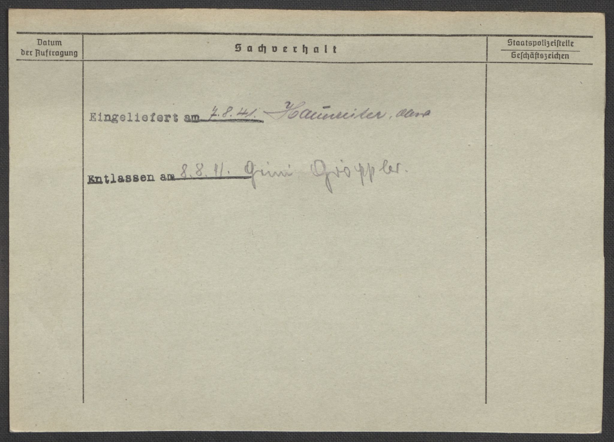 Befehlshaber der Sicherheitspolizei und des SD, AV/RA-RAFA-5969/E/Ea/Eaa/L0004: Register over norske fanger i Møllergata 19: Hal-Hæ, 1940-1945, p. 1484