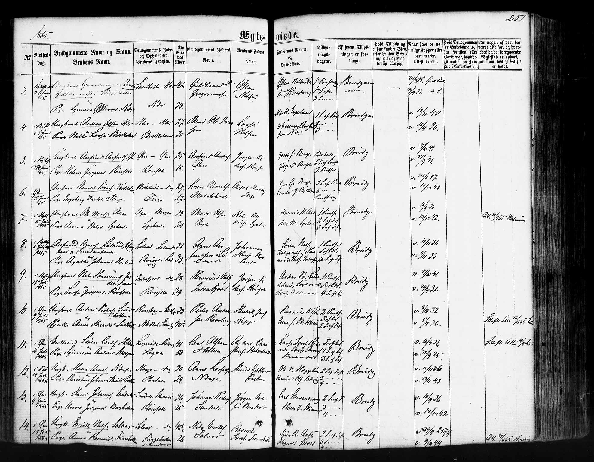 Hyllestad sokneprestembete, SAB/A-80401: Parish register (official) no. A 1, 1861-1886, p. 251