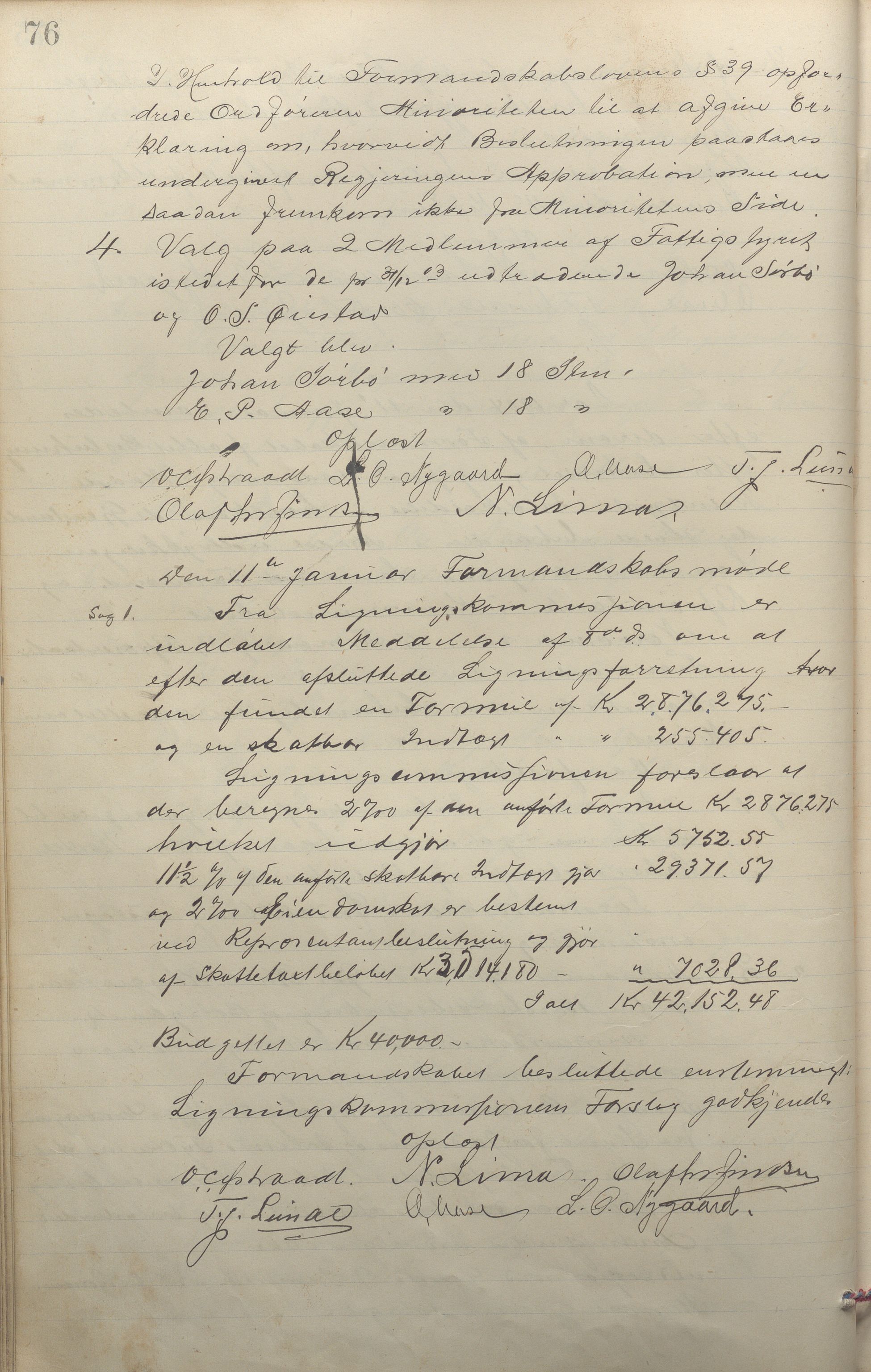 Sandnes kommune - Formannskapet og Bystyret, IKAR/K-100188/Aa/L0006: Møtebok, 1902-1909, p. 76