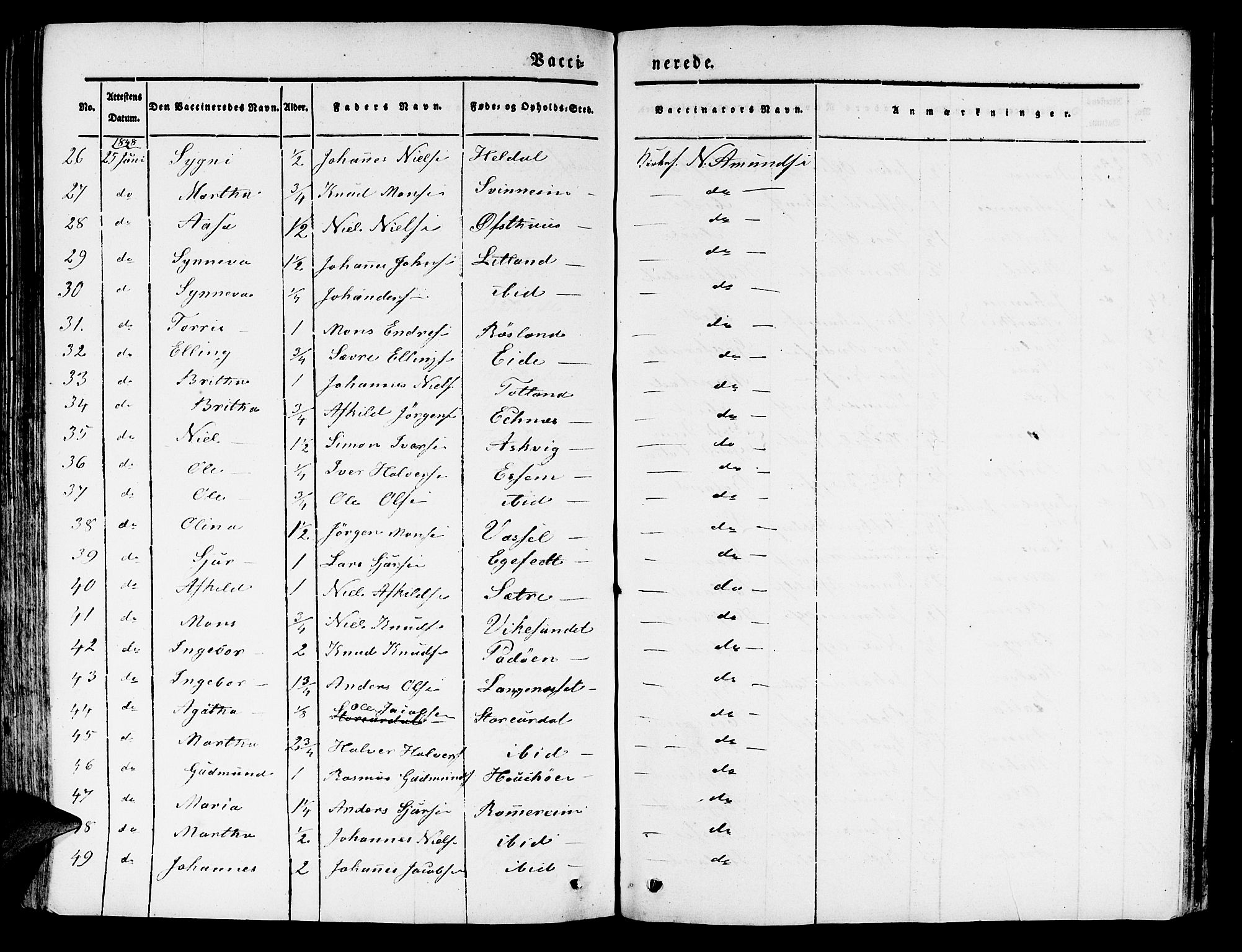 Hosanger sokneprestembete, AV/SAB-A-75801/H/Haa: Parish register (official) no. A 7, 1835-1848