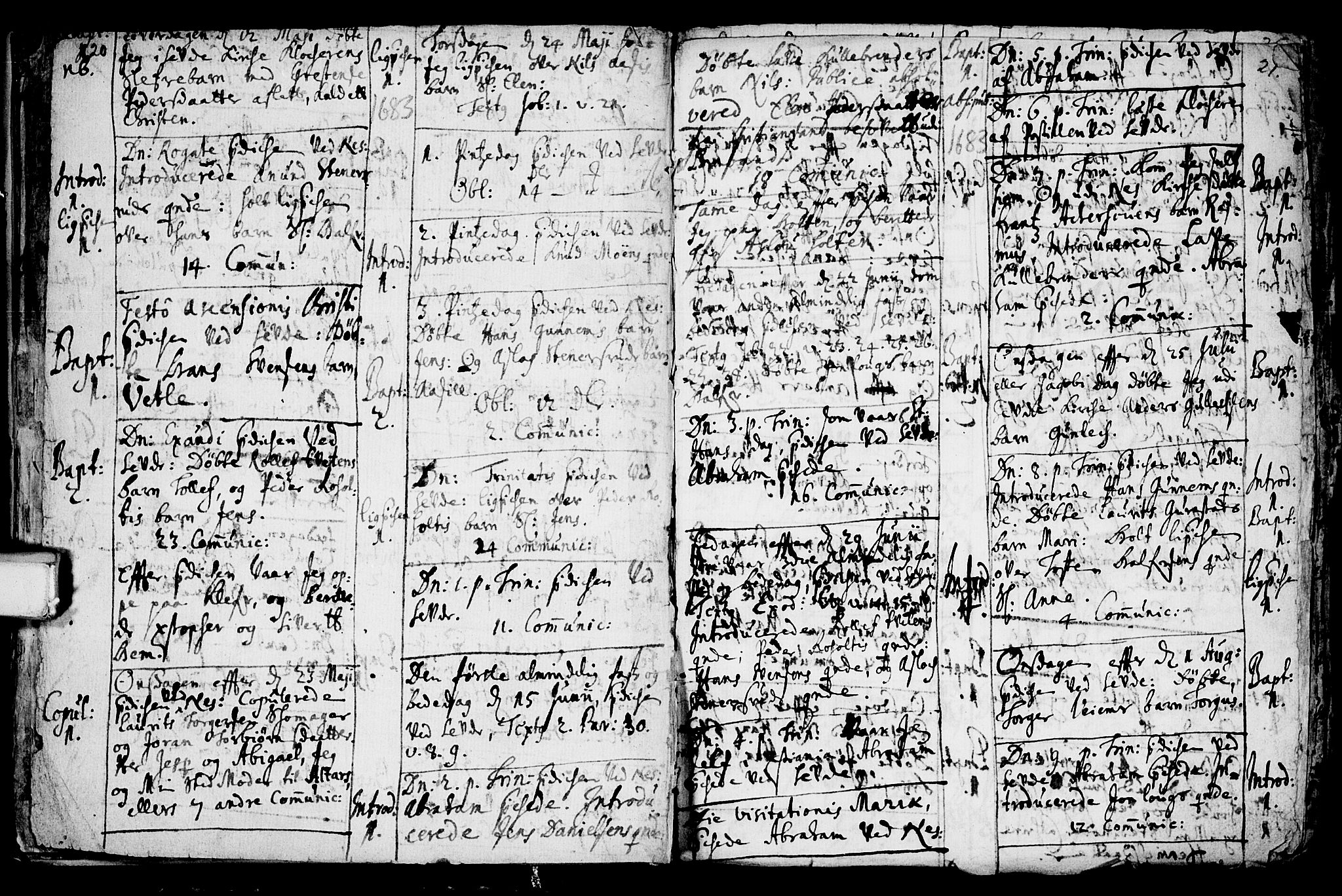 Sauherad kirkebøker, SAKO/A-298/F/Fa/L0002: Parish register (official) no. I 2, 1681-1720, p. 20-21