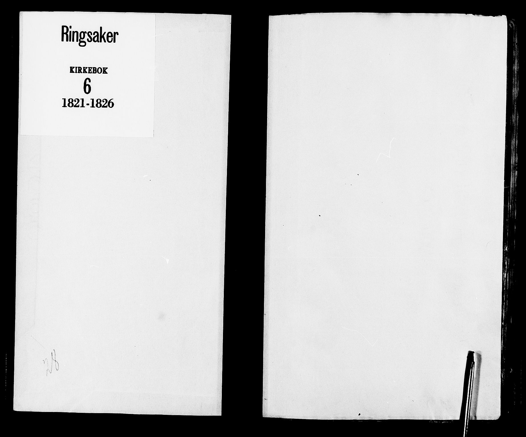 Ringsaker prestekontor, AV/SAH-PREST-014/K/Ka/L0006: Parish register (official) no. 6, 1821-1826