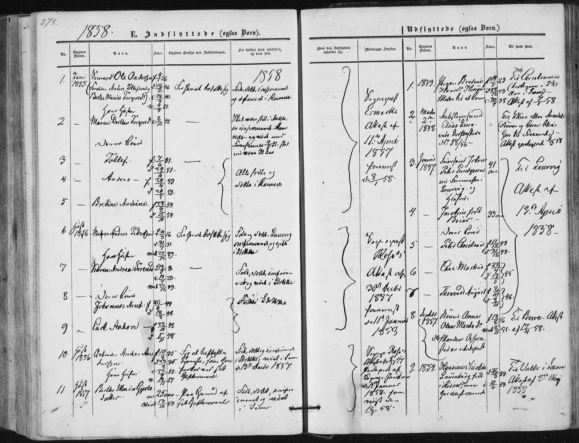 Tønsberg kirkebøker, AV/SAKO-A-330/F/Fa/L0008: Parish register (official) no. I 8, 1855-1864, p. 378