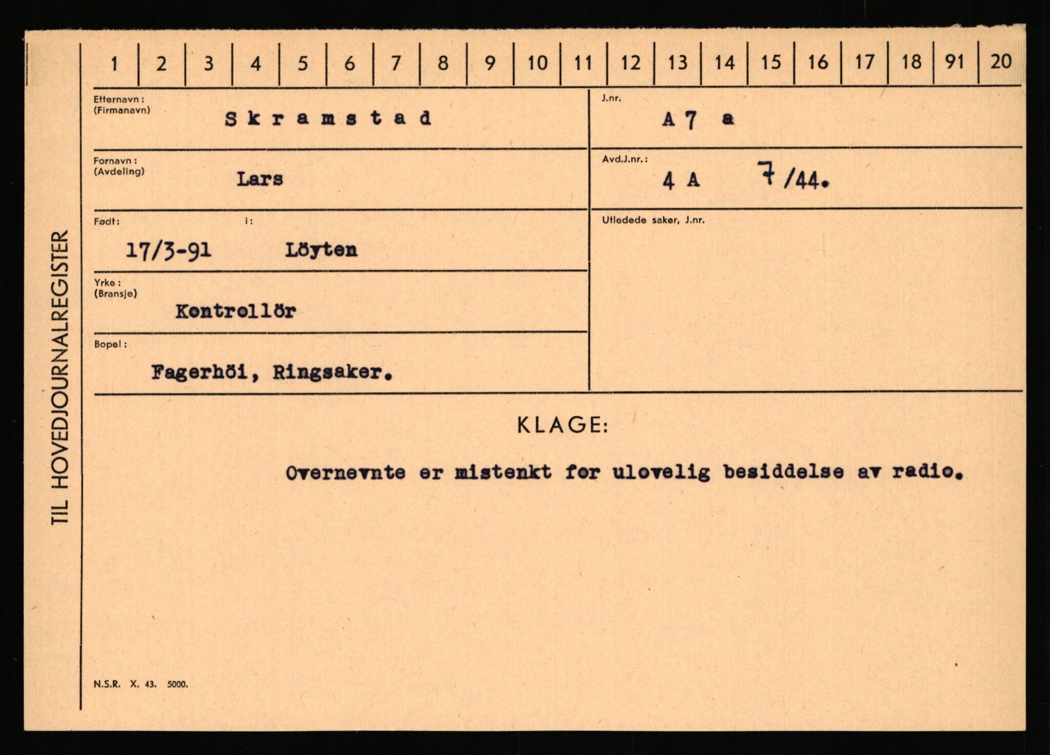 Statspolitiet - Hovedkontoret / Osloavdelingen, AV/RA-S-1329/C/Ca/L0014: Seterlien - Svartås, 1943-1945, p. 1479