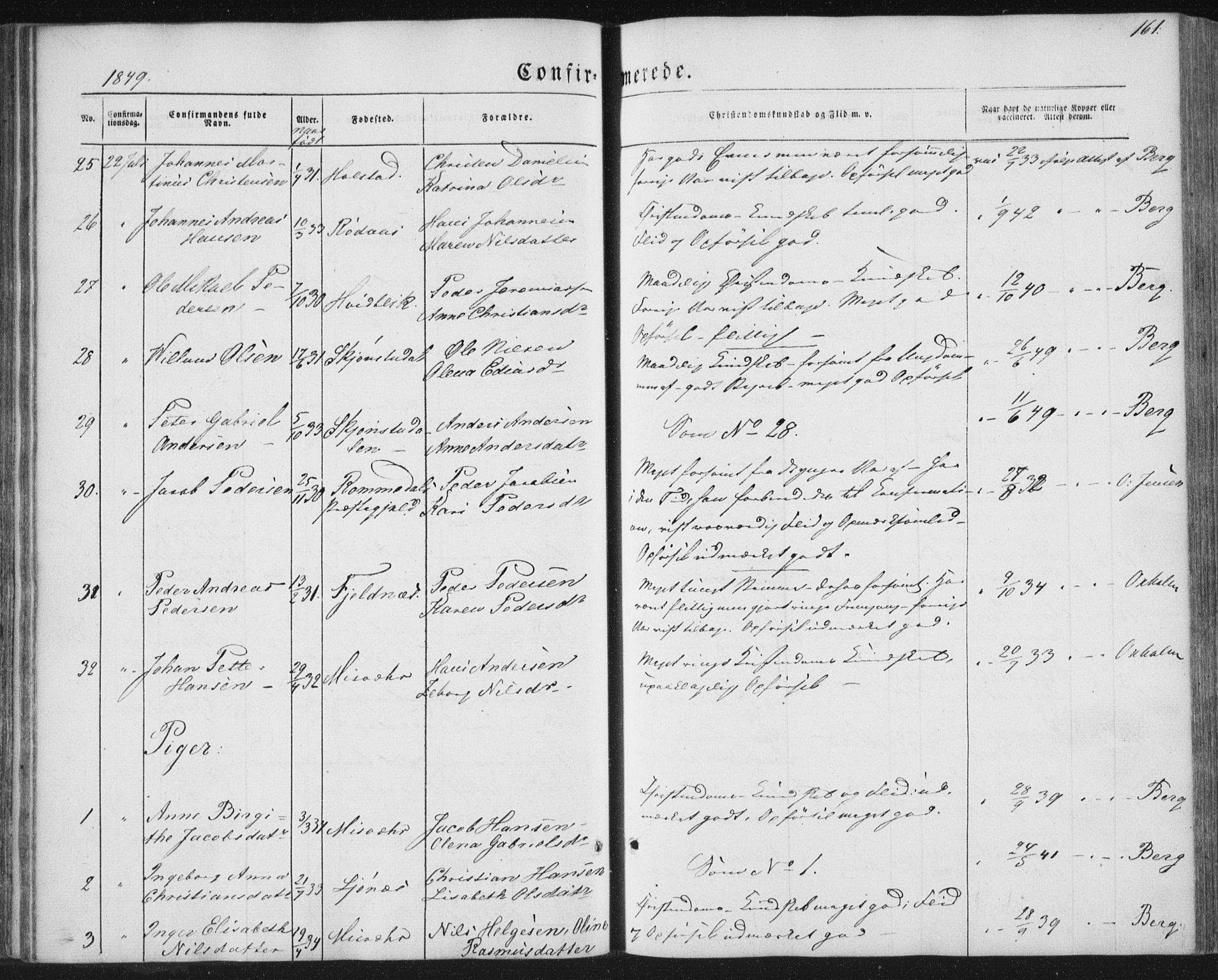 Ministerialprotokoller, klokkerbøker og fødselsregistre - Nordland, AV/SAT-A-1459/852/L0738: Parish register (official) no. 852A08, 1849-1865, p. 161