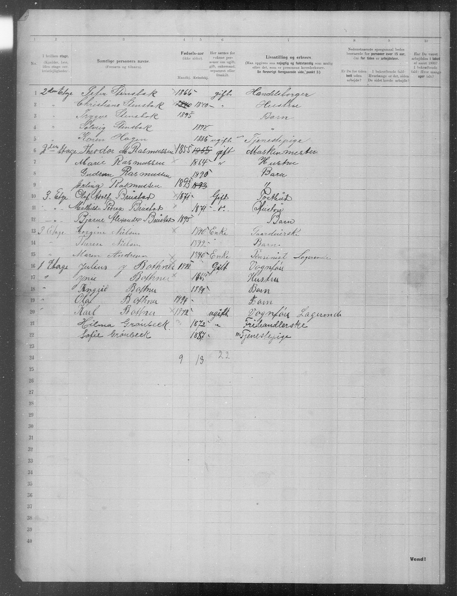 OBA, Municipal Census 1903 for Kristiania, 1903, p. 23771