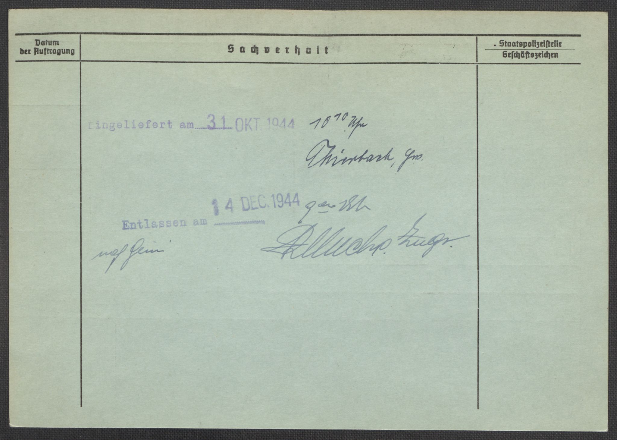 Befehlshaber der Sicherheitspolizei und des SD, RA/RAFA-5969/E/Ea/Eaa/L0005: Register over norske fanger i Møllergata 19: Hø-Kj, 1940-1945, p. 121