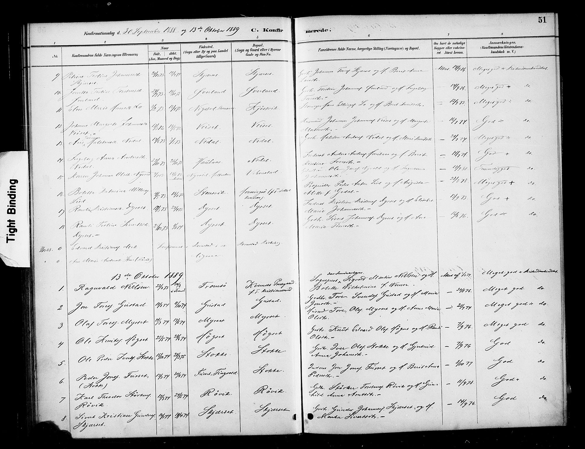 Ministerialprotokoller, klokkerbøker og fødselsregistre - Møre og Romsdal, SAT/A-1454/568/L0809: Parish register (official) no. 568A13, 1884-1900, p. 51