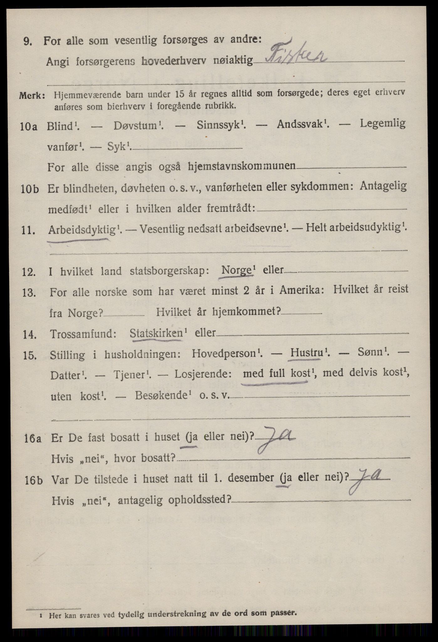 SAT, 1920 census for Giske, 1920, p. 837