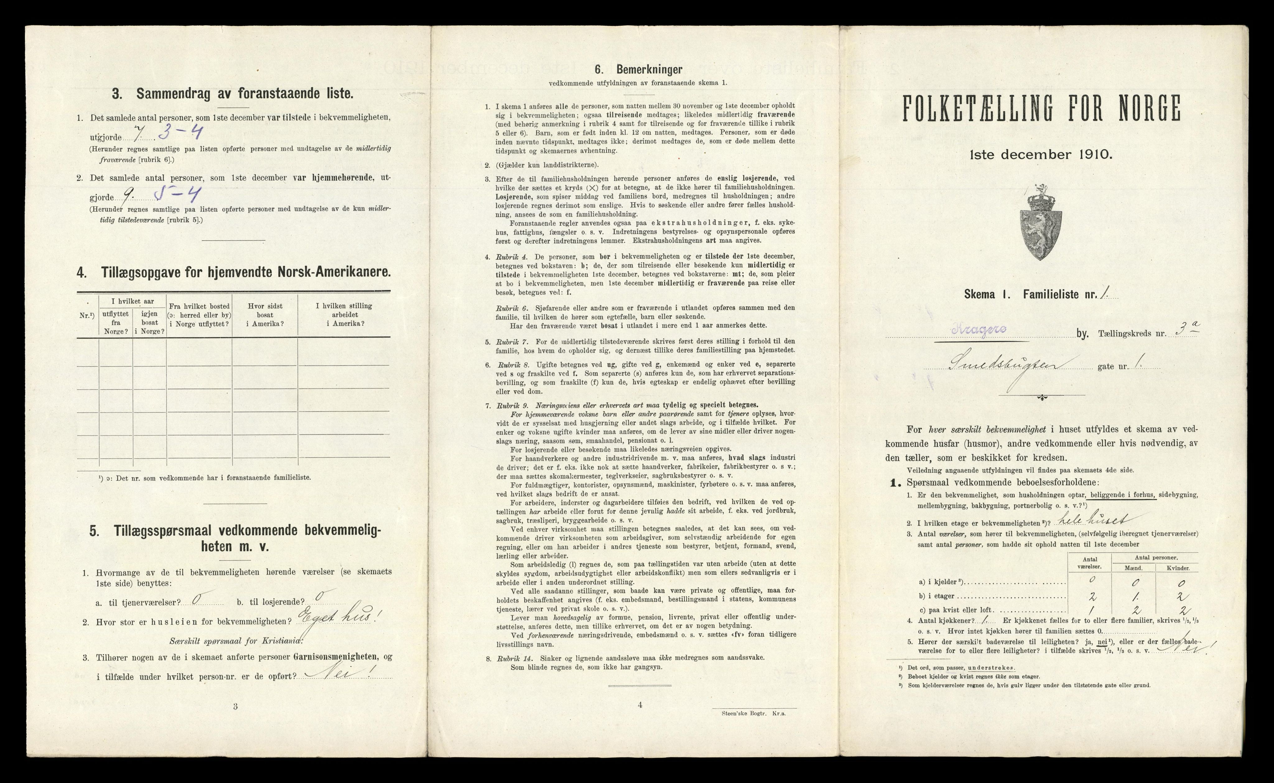 RA, 1910 census for Kragerø, 1910, p. 2718