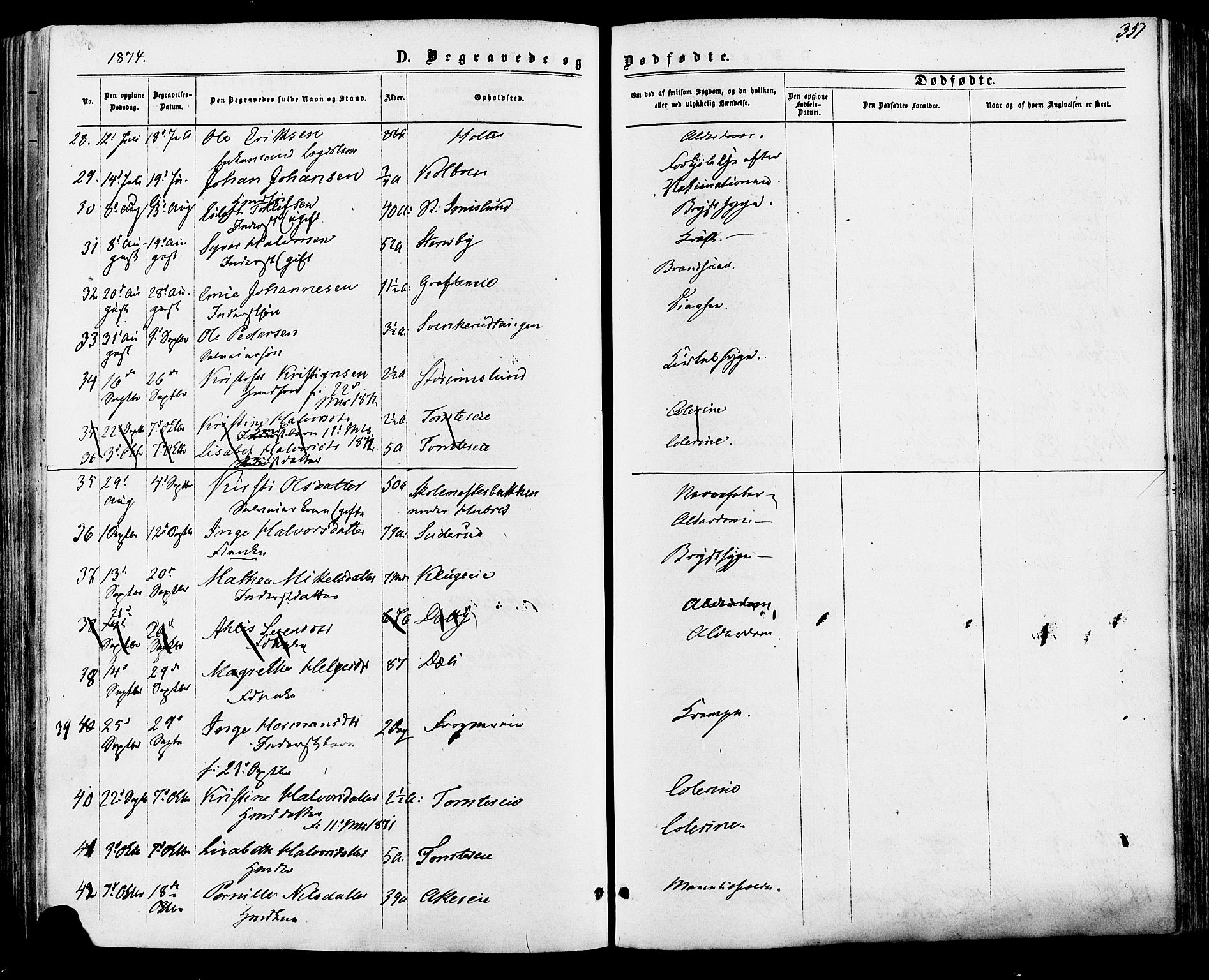 Vang prestekontor, Hedmark, AV/SAH-PREST-008/H/Ha/Haa/L0015: Parish register (official) no. 15, 1871-1885, p. 351