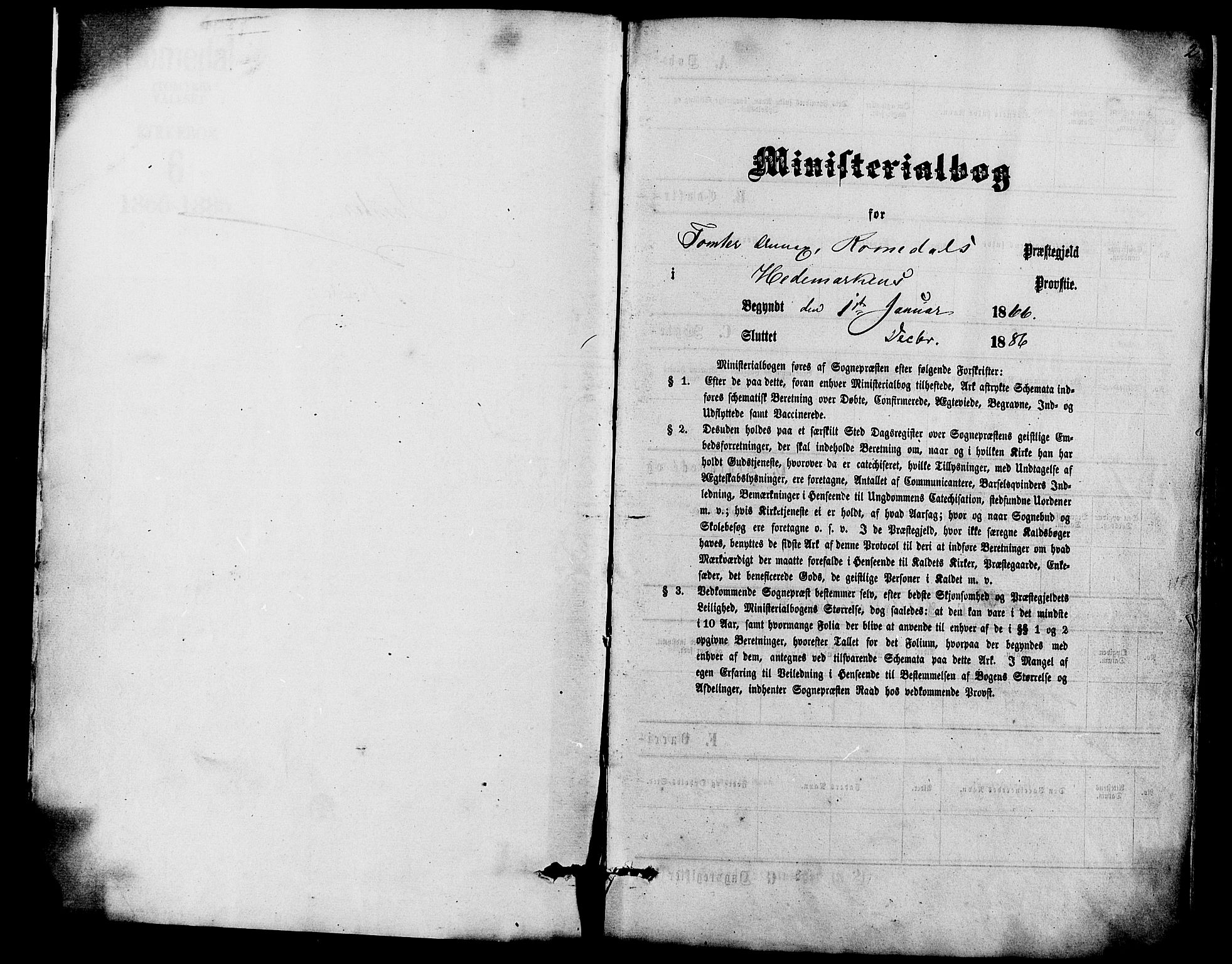Romedal prestekontor, SAH/PREST-004/K/L0006: Parish register (official) no. 6, 1866-1886, p. 2