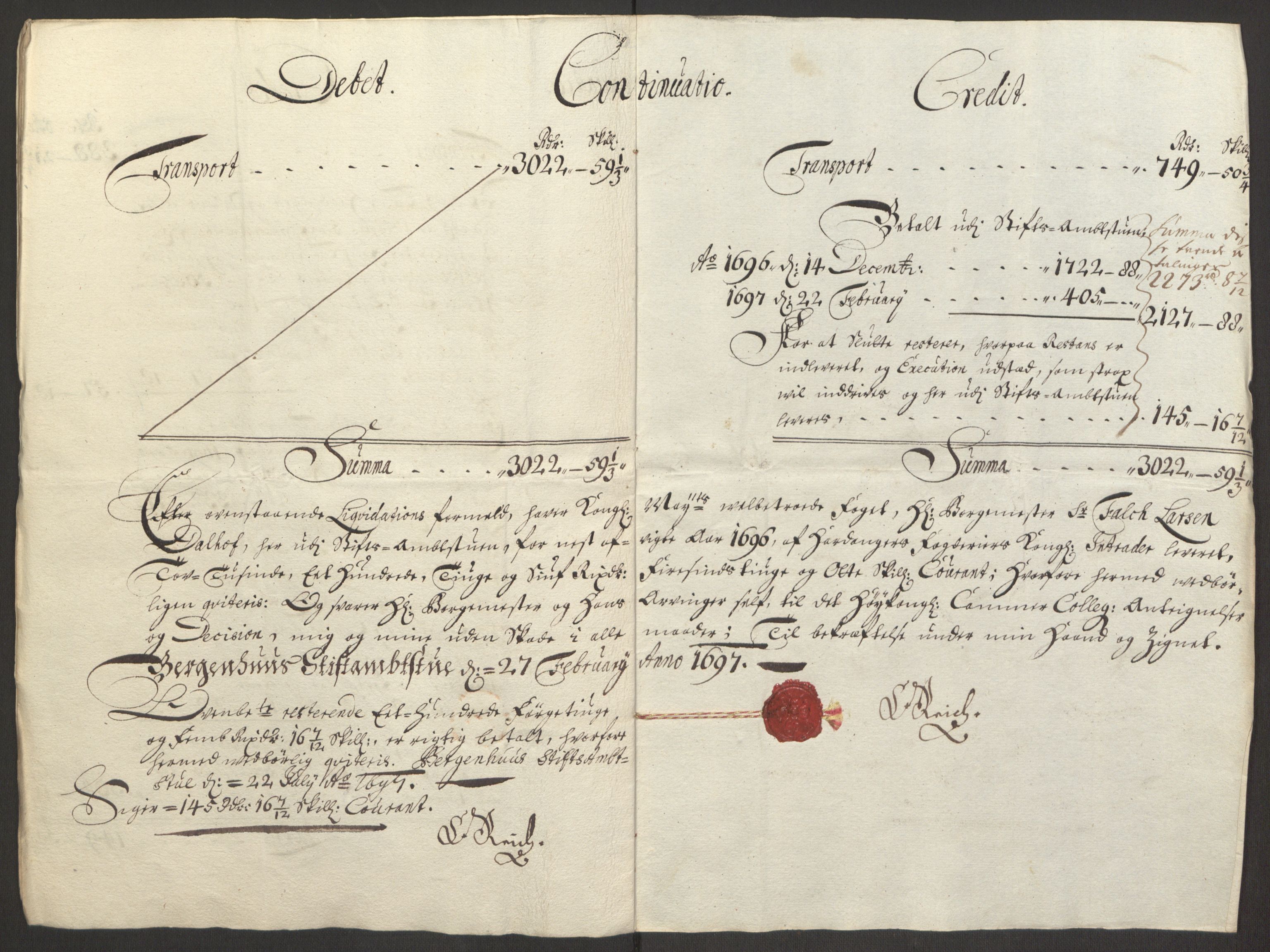 Rentekammeret inntil 1814, Reviderte regnskaper, Fogderegnskap, AV/RA-EA-4092/R48/L2976: Fogderegnskap Sunnhordland og Hardanger, 1695-1696, p. 433