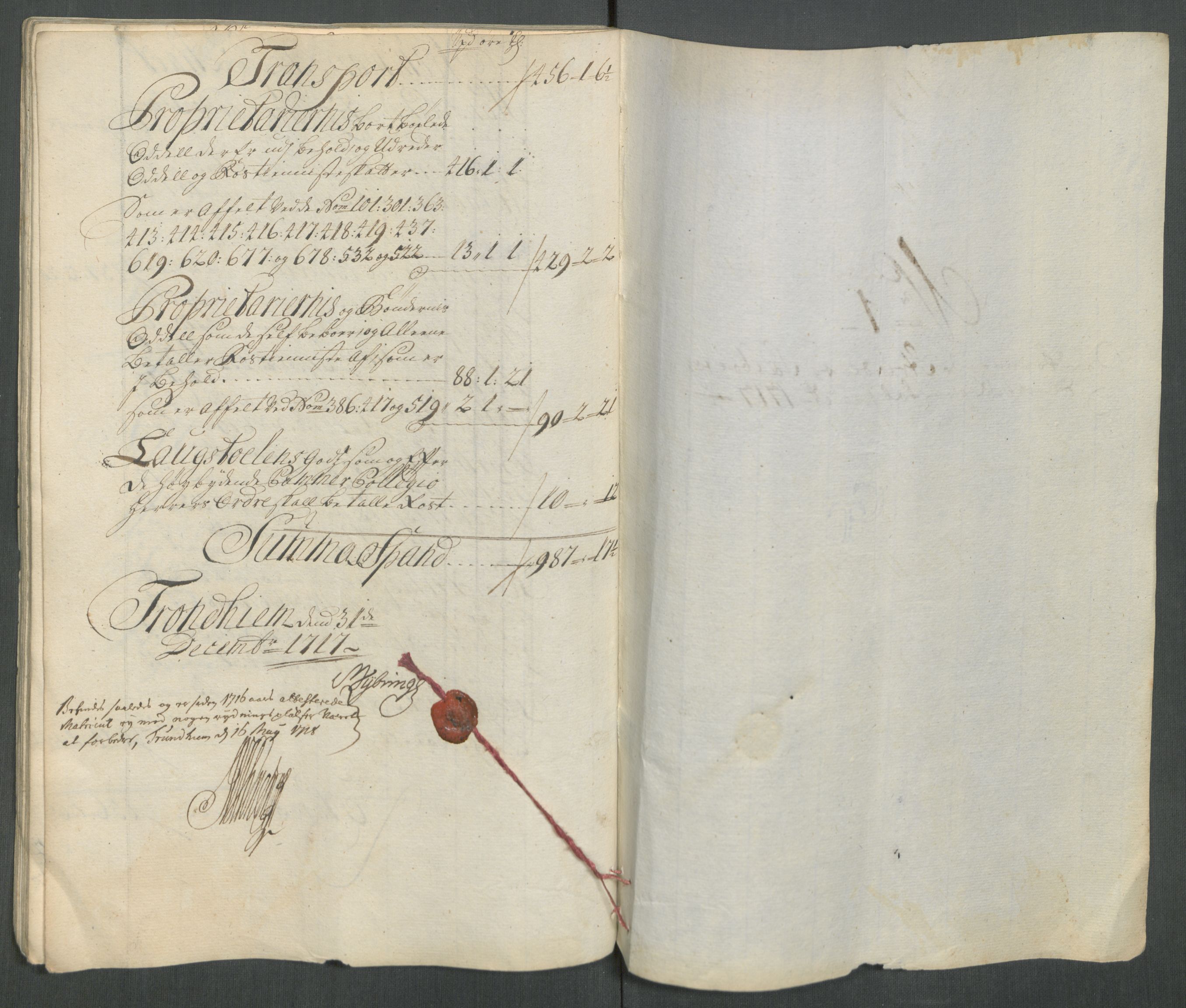 Rentekammeret inntil 1814, Reviderte regnskaper, Fogderegnskap, RA/EA-4092/R61/L4116: Fogderegnskap Strinda og Selbu, 1717-1718, p. 60