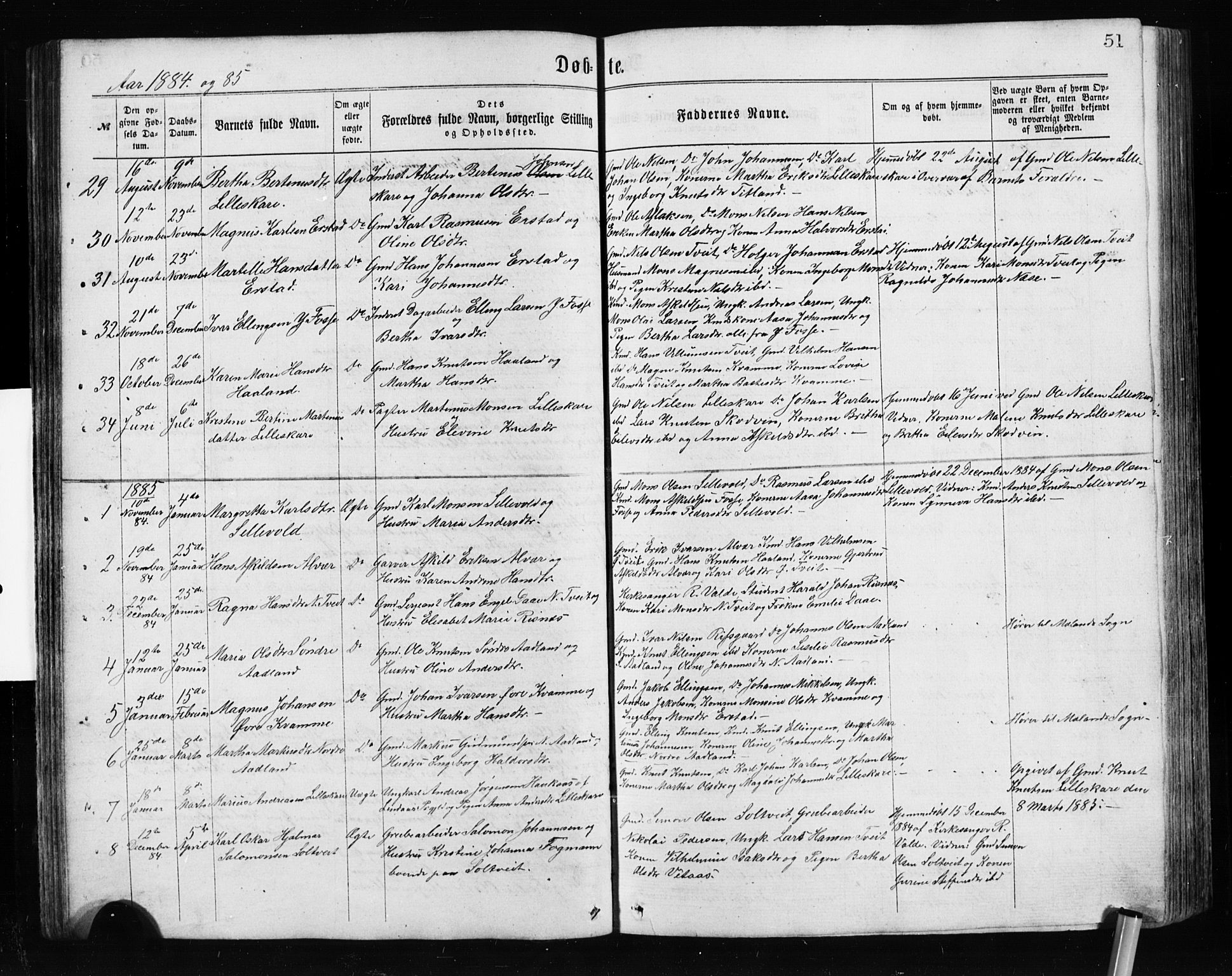Alversund Sokneprestembete, SAB/A-73901/H/Ha/Hab: Parish register (copy) no. A 2, 1864-1905, p. 51