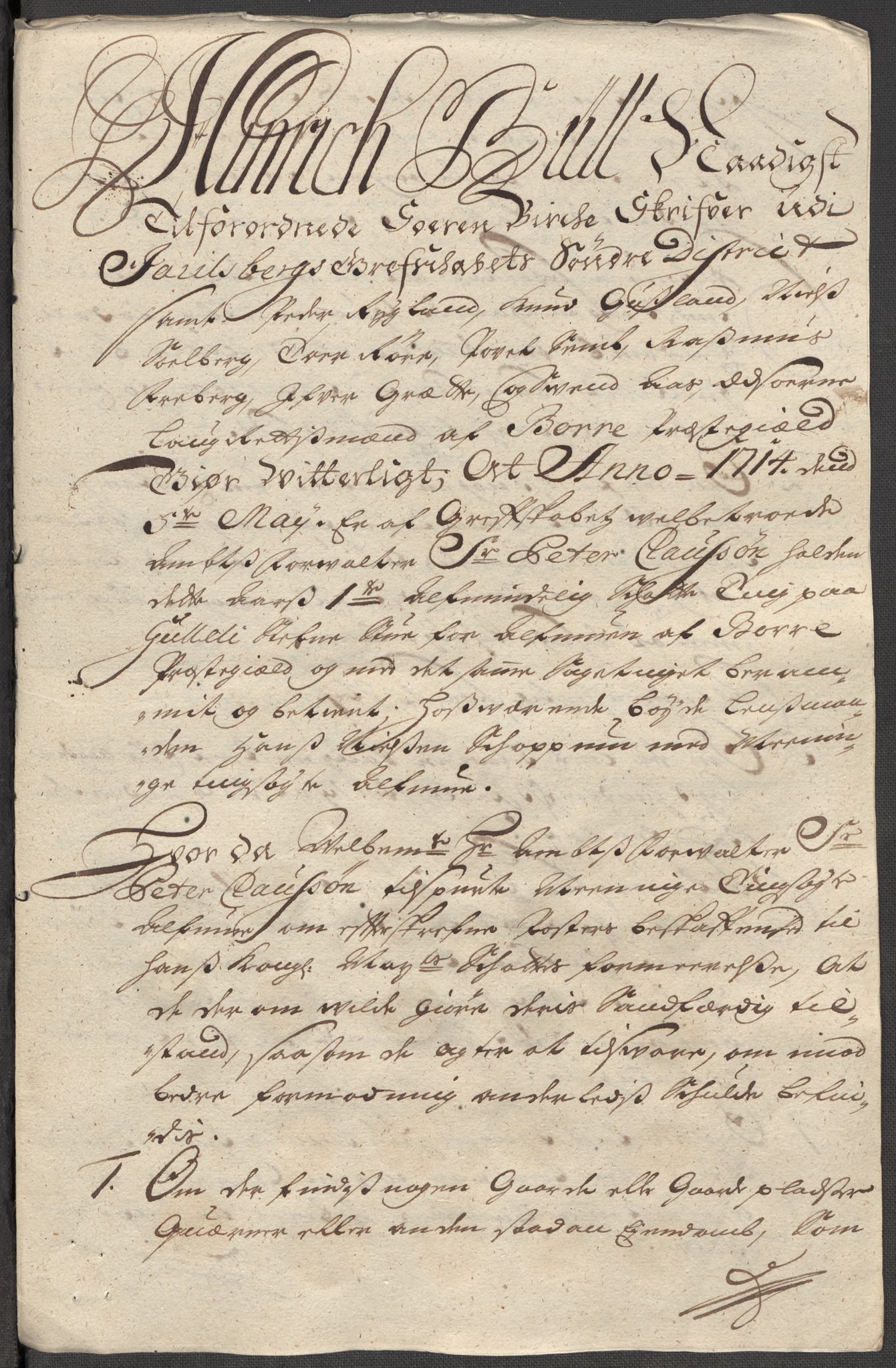 Rentekammeret inntil 1814, Reviderte regnskaper, Fogderegnskap, AV/RA-EA-4092/R32/L1879: Fogderegnskap Jarlsberg grevskap, 1714-1715, p. 141