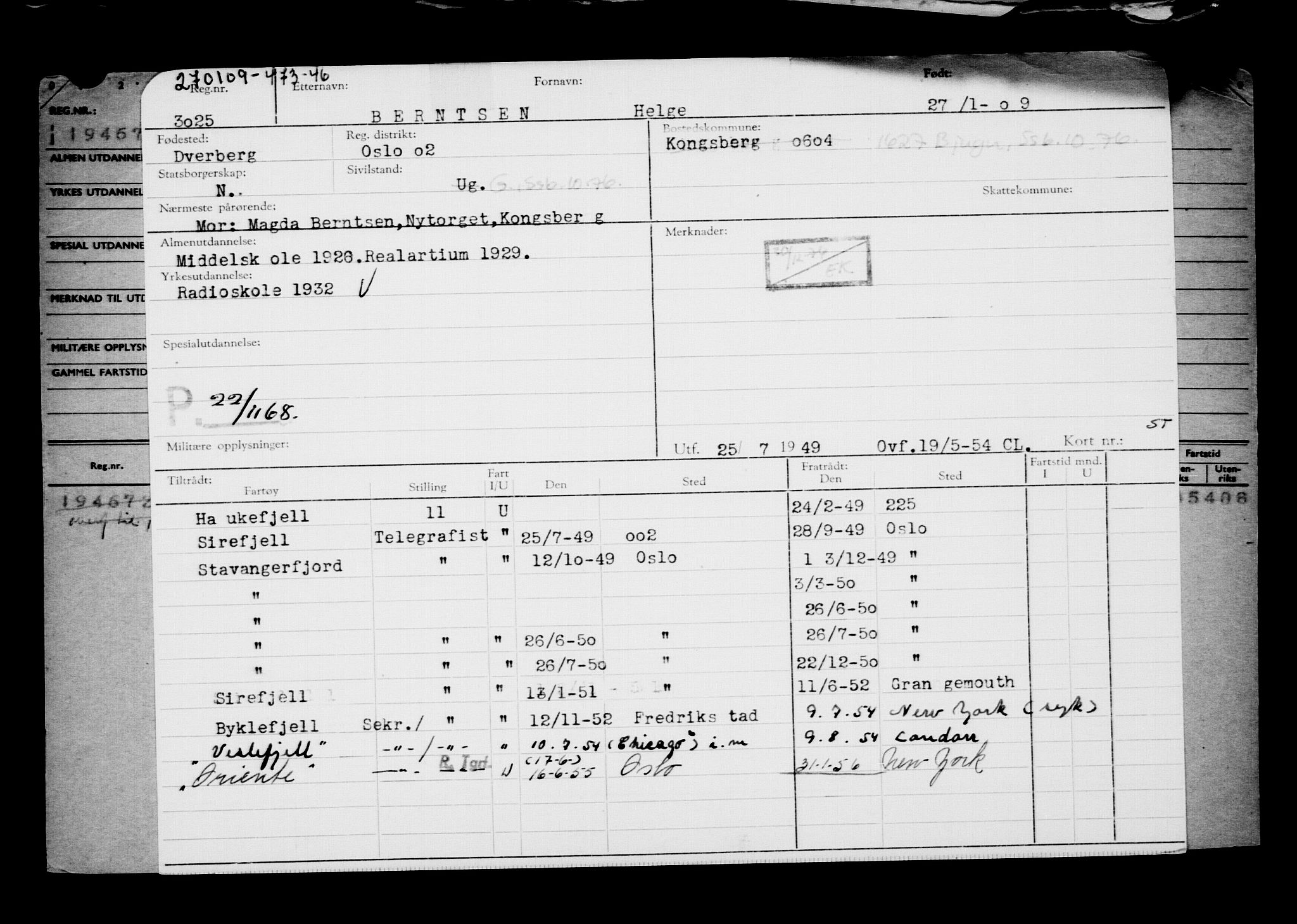 Direktoratet for sjømenn, RA/S-3545/G/Gb/L0081: Hovedkort, 1909, p. 423