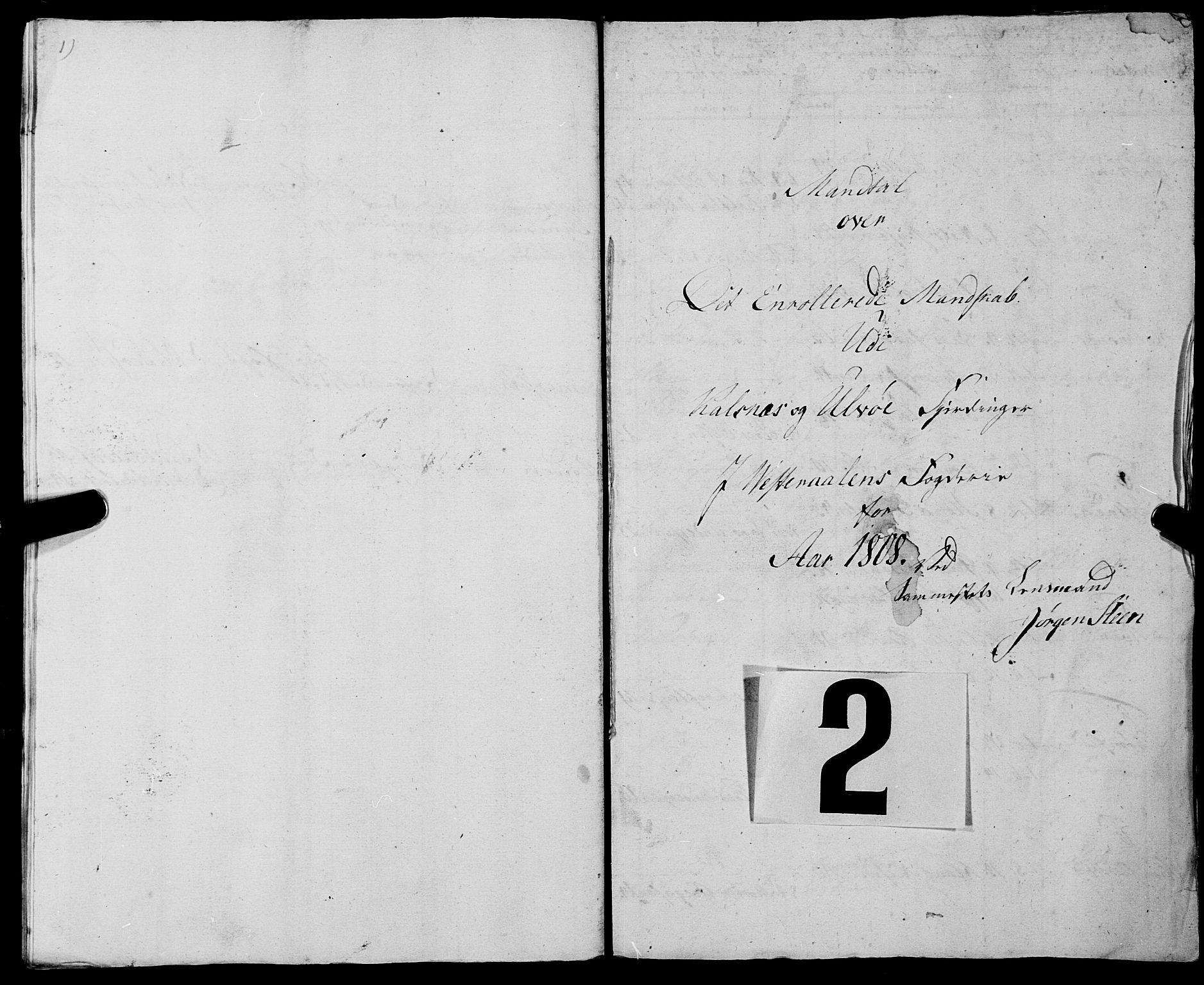 Fylkesmannen i Nordland, AV/SAT-A-0499/1.1/R/Ra/L0028: Innrulleringsmanntall for Hadsel (Kalsnes og Ulvøe fjerdinger), 1806-1836, p. 23