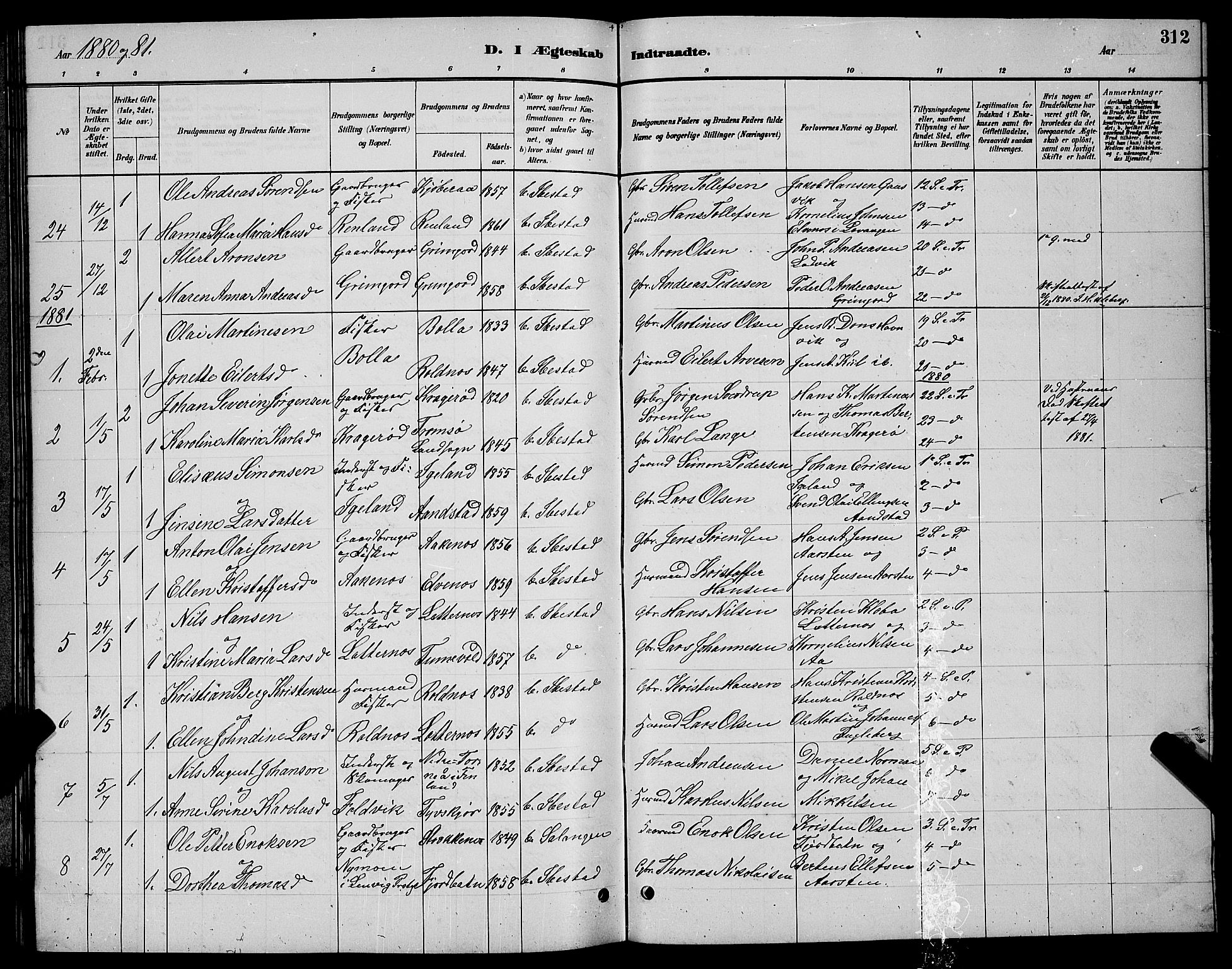 Ibestad sokneprestembete, SATØ/S-0077/H/Ha/Hab/L0007klokker: Parish register (copy) no. 7, 1879-1889, p. 312