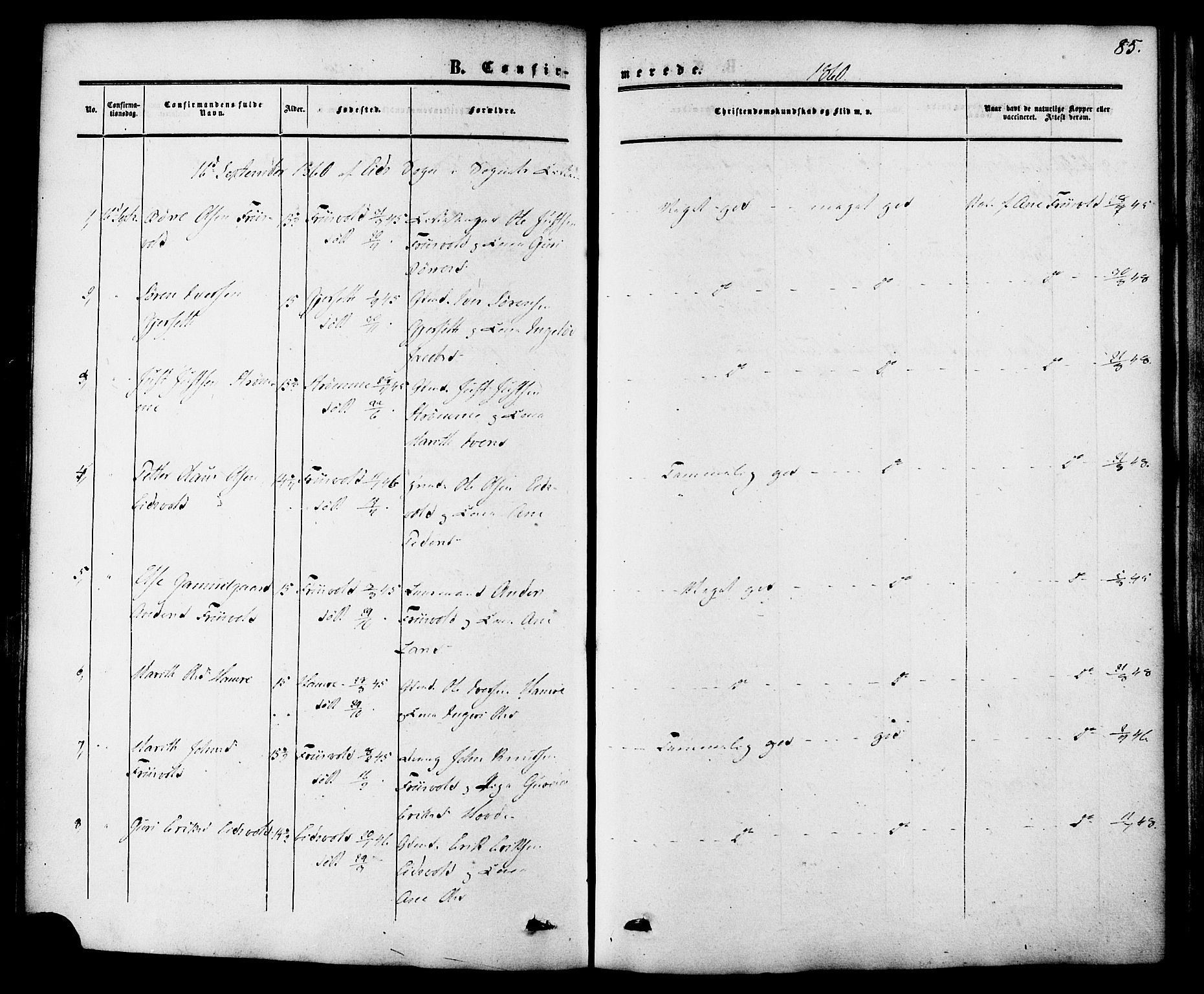 Ministerialprotokoller, klokkerbøker og fødselsregistre - Møre og Romsdal, AV/SAT-A-1454/542/L0552: Parish register (official) no. 542A02, 1854-1884, p. 85