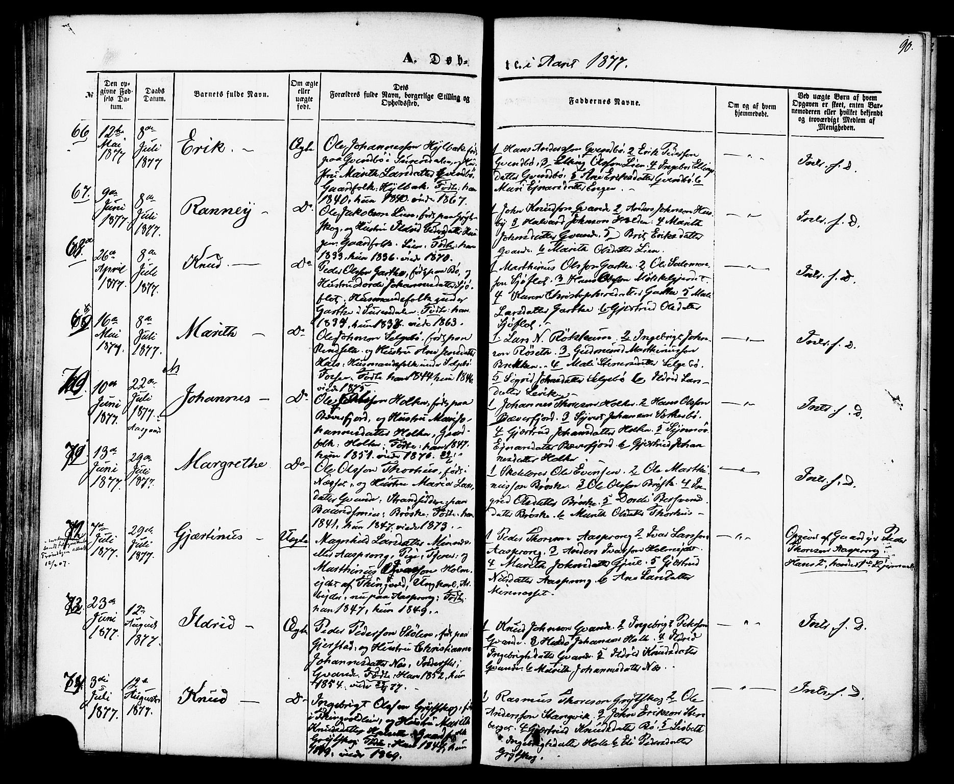 Ministerialprotokoller, klokkerbøker og fødselsregistre - Møre og Romsdal, AV/SAT-A-1454/592/L1027: Parish register (official) no. 592A05, 1865-1878, p. 90