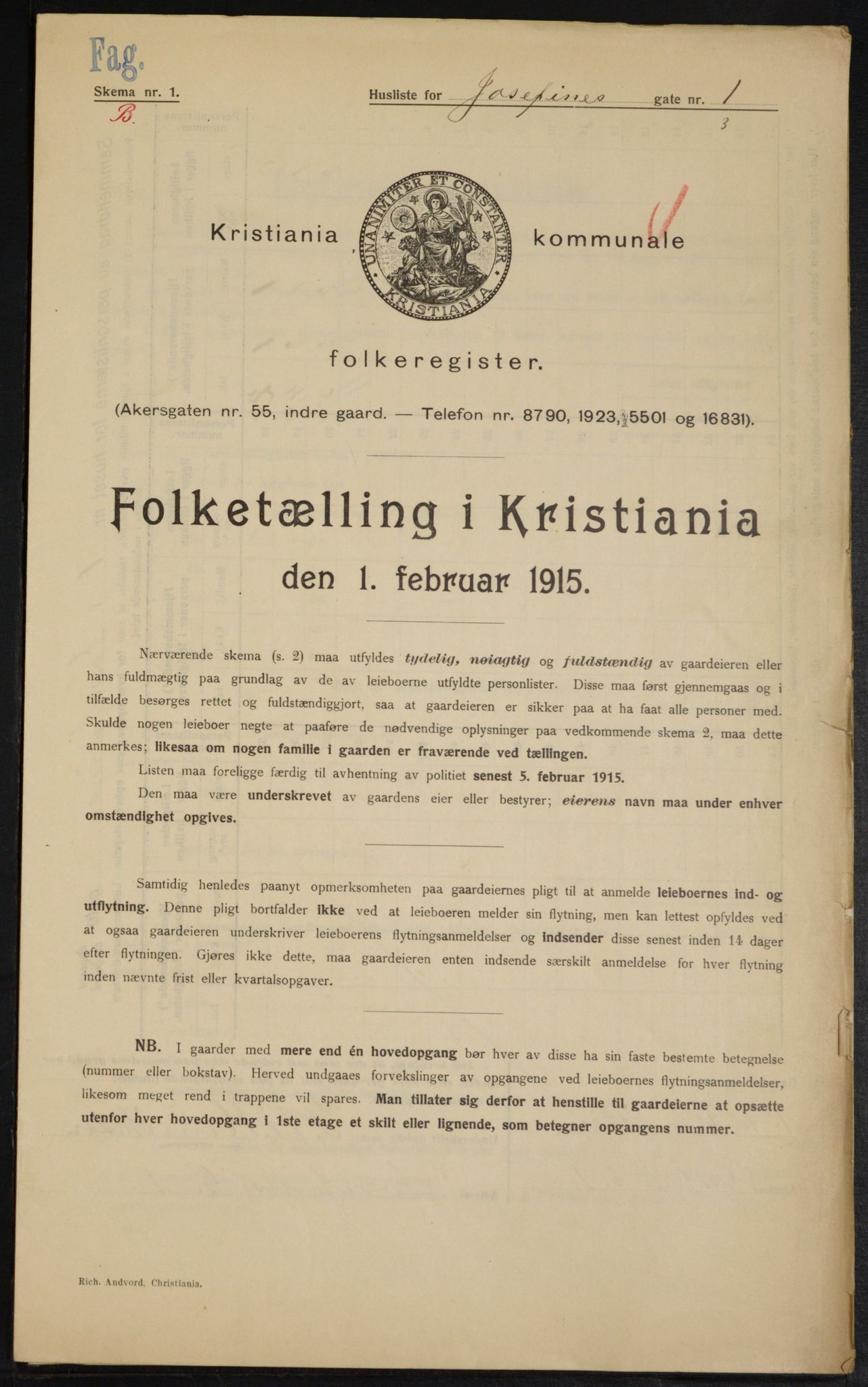 OBA, Municipal Census 1915 for Kristiania, 1915, p. 46863