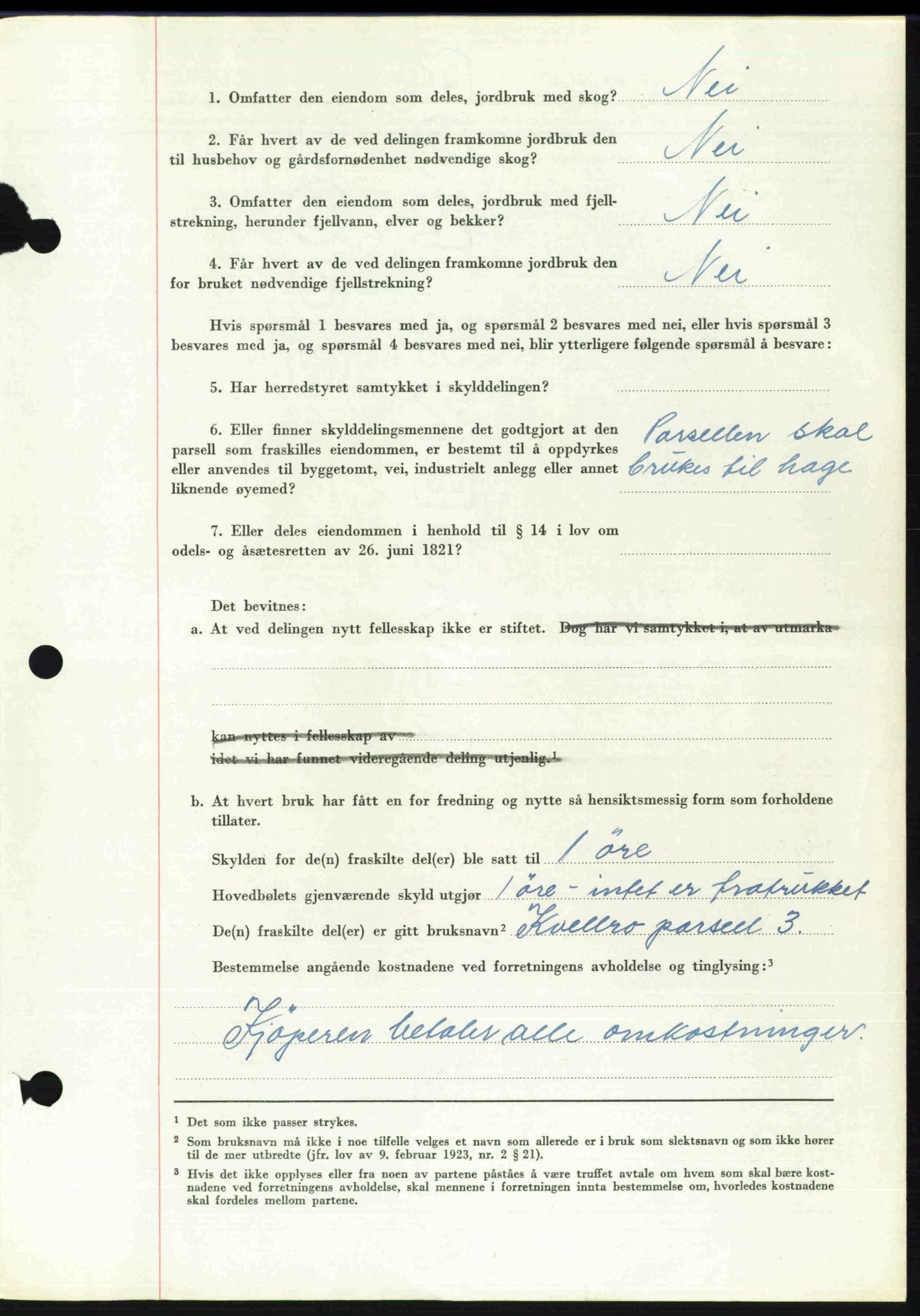 Toten tingrett, SAH/TING-006/H/Hb/Hbc/L0020: Mortgage book no. Hbc-20, 1948-1948, Diary no: : 2829/1948