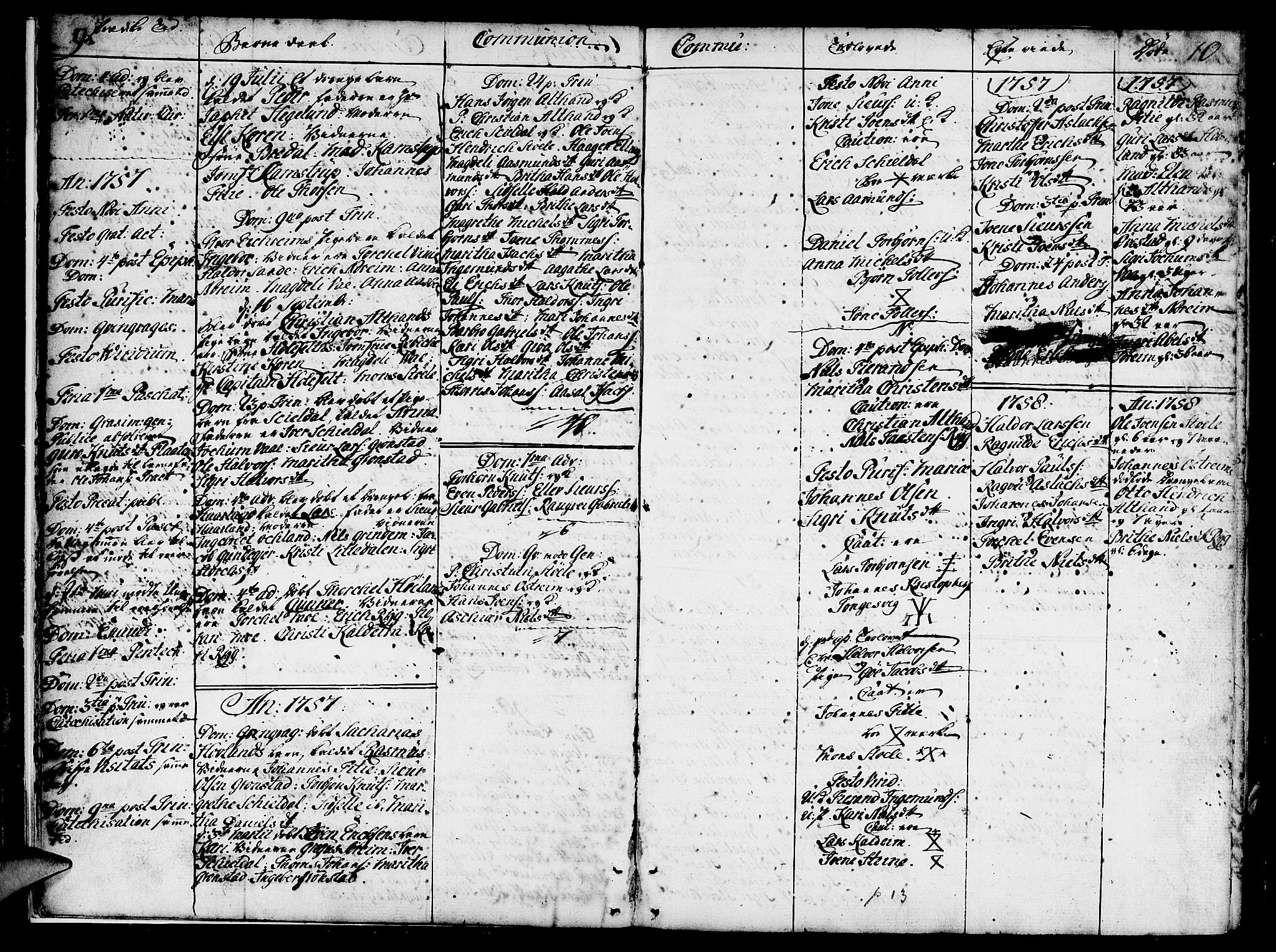 Etne sokneprestembete, SAB/A-75001/H/Haa: Parish register (official) no. A 3 /1, 1755-1782, p. 9-10