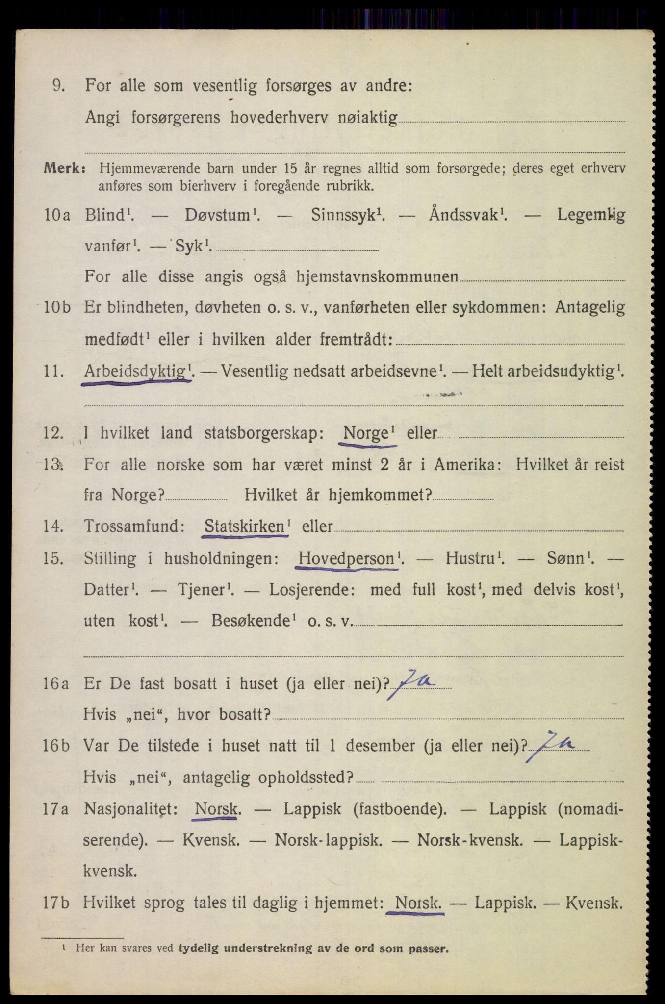 SAT, 1920 census for Ankenes, 1920, p. 7776