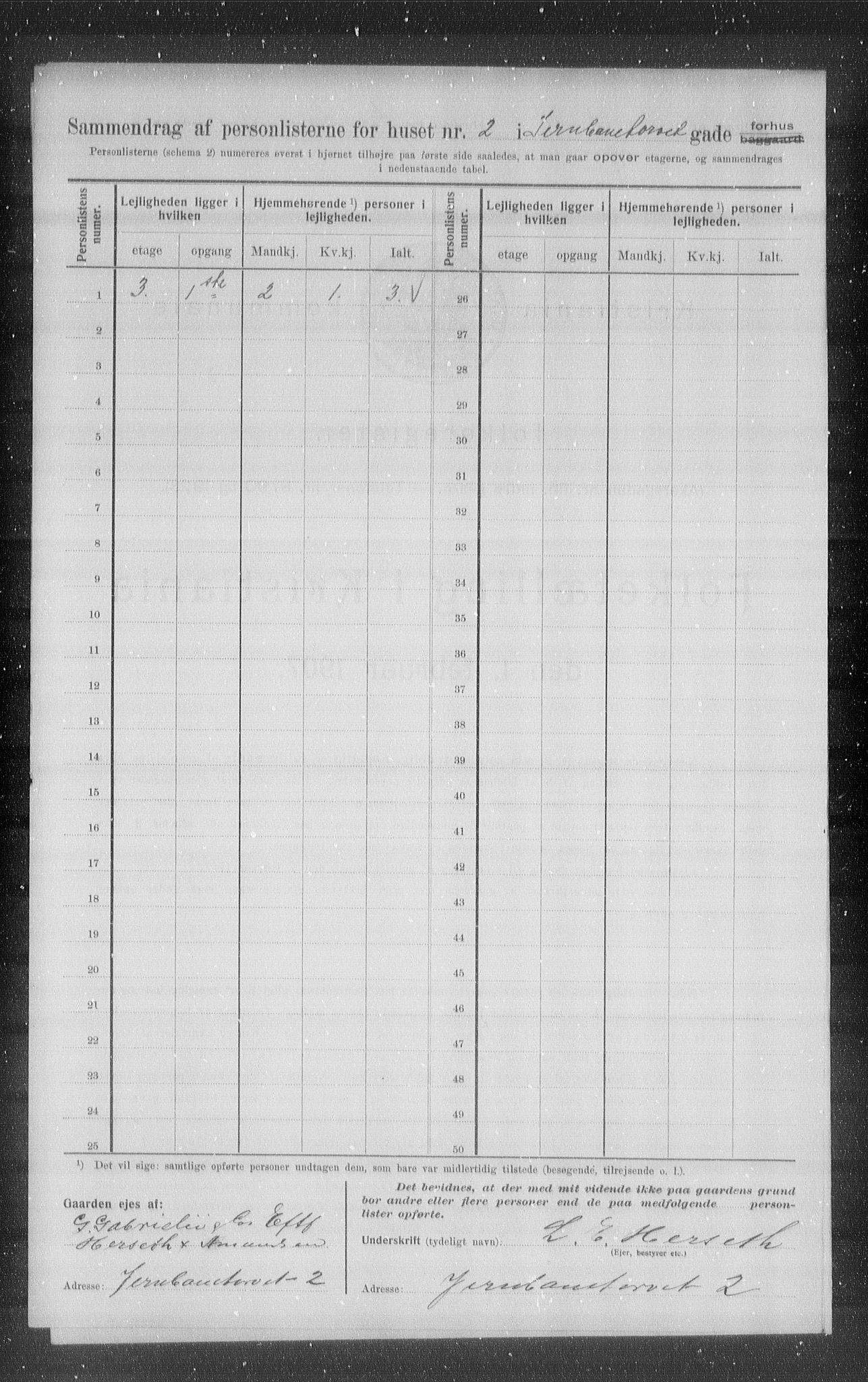 OBA, Municipal Census 1907 for Kristiania, 1907, p. 23897