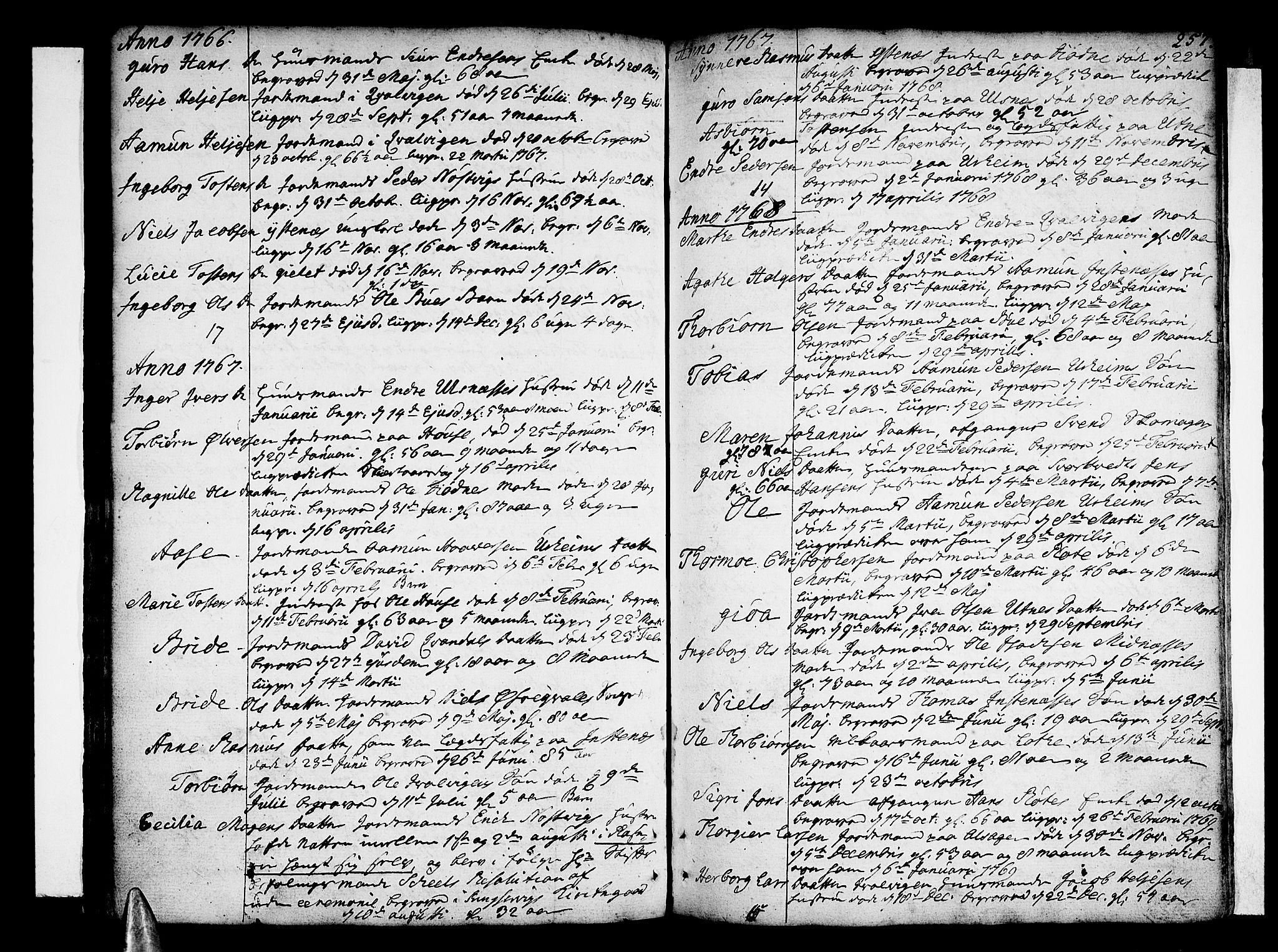 Ullensvang sokneprestembete, SAB/A-78701/H/Haa: Parish register (official) no. A 6 /2, 1758-1788, p. 257