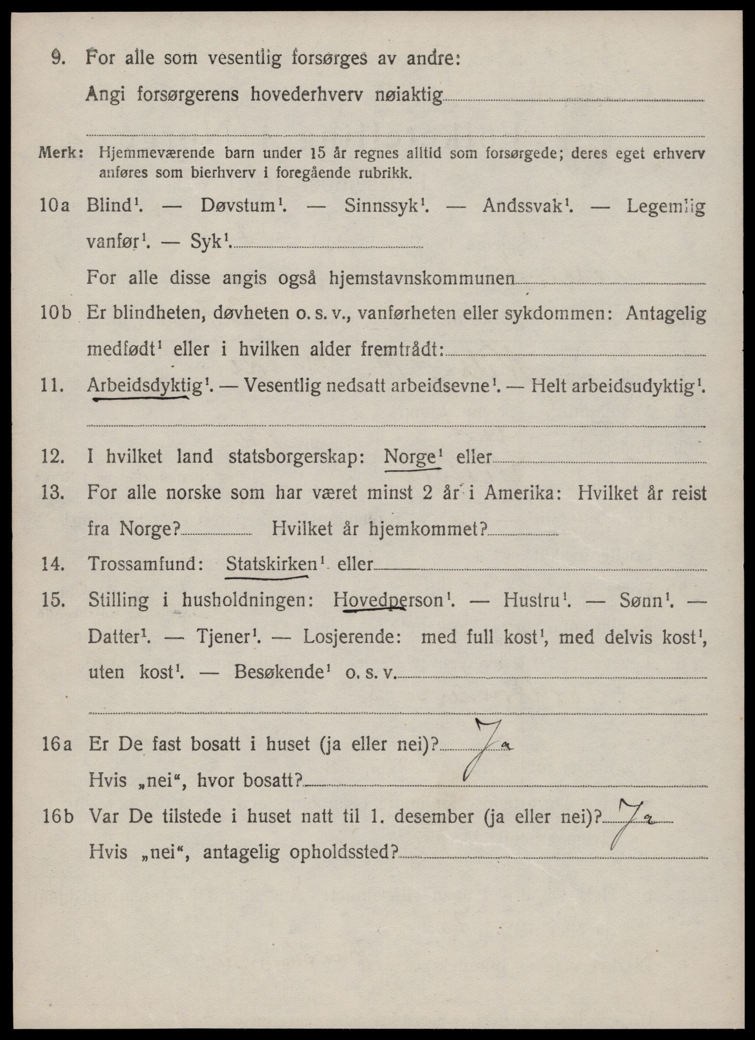 SAT, 1920 census for Vestnes, 1920, p. 1672