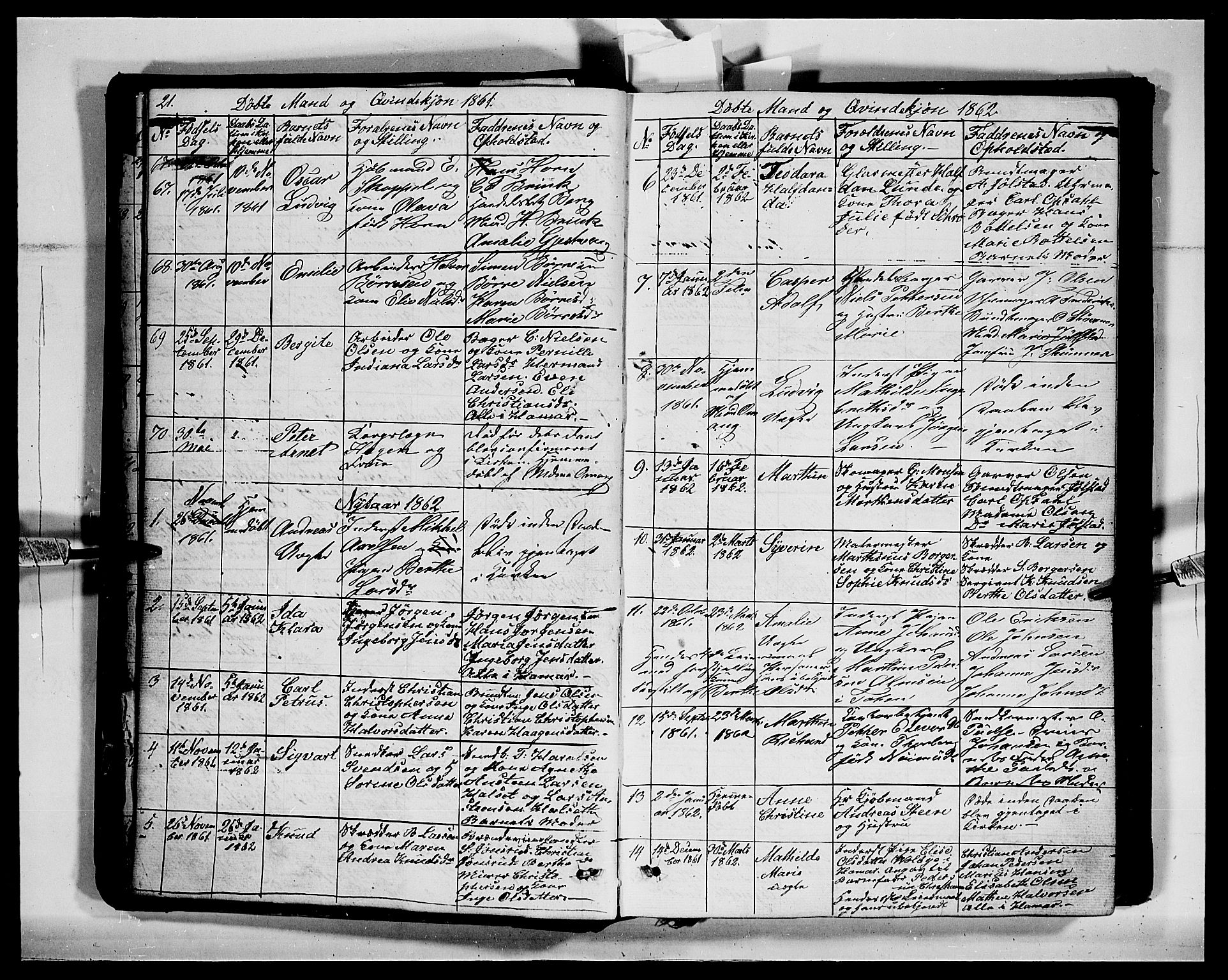 Vang prestekontor, Hedmark, SAH/PREST-008/H/Ha/Hab/L0011: Parish register (copy) no. 11, 1855-1878, p. 21