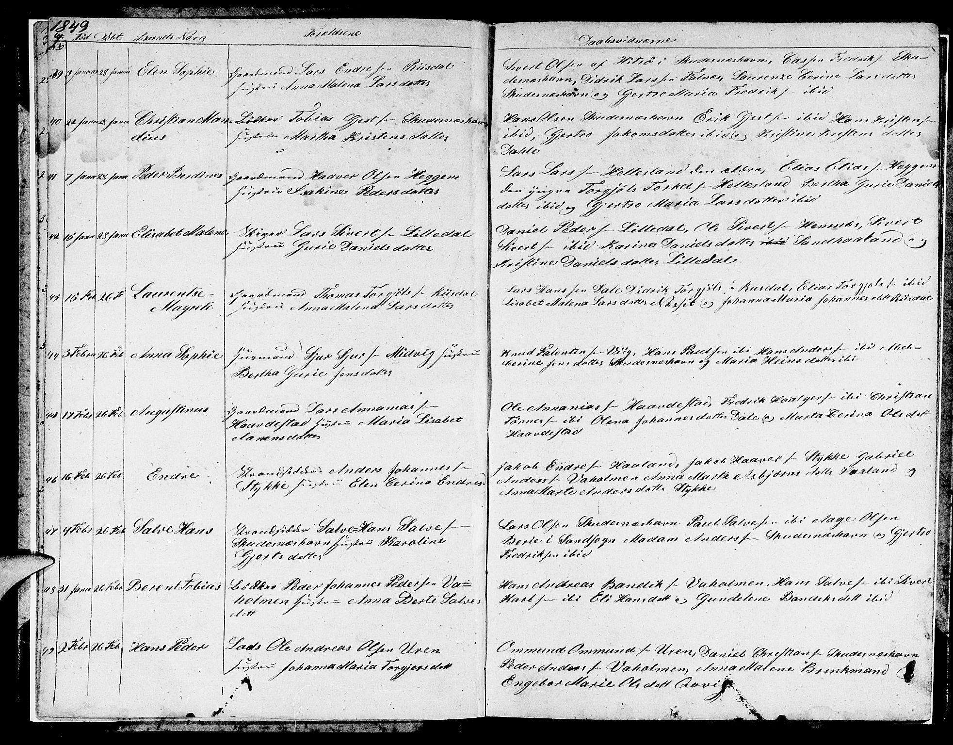 Skudenes sokneprestkontor, SAST/A -101849/H/Ha/Hab/L0001: Parish register (copy) no. B 1, 1848-1864, p. 4