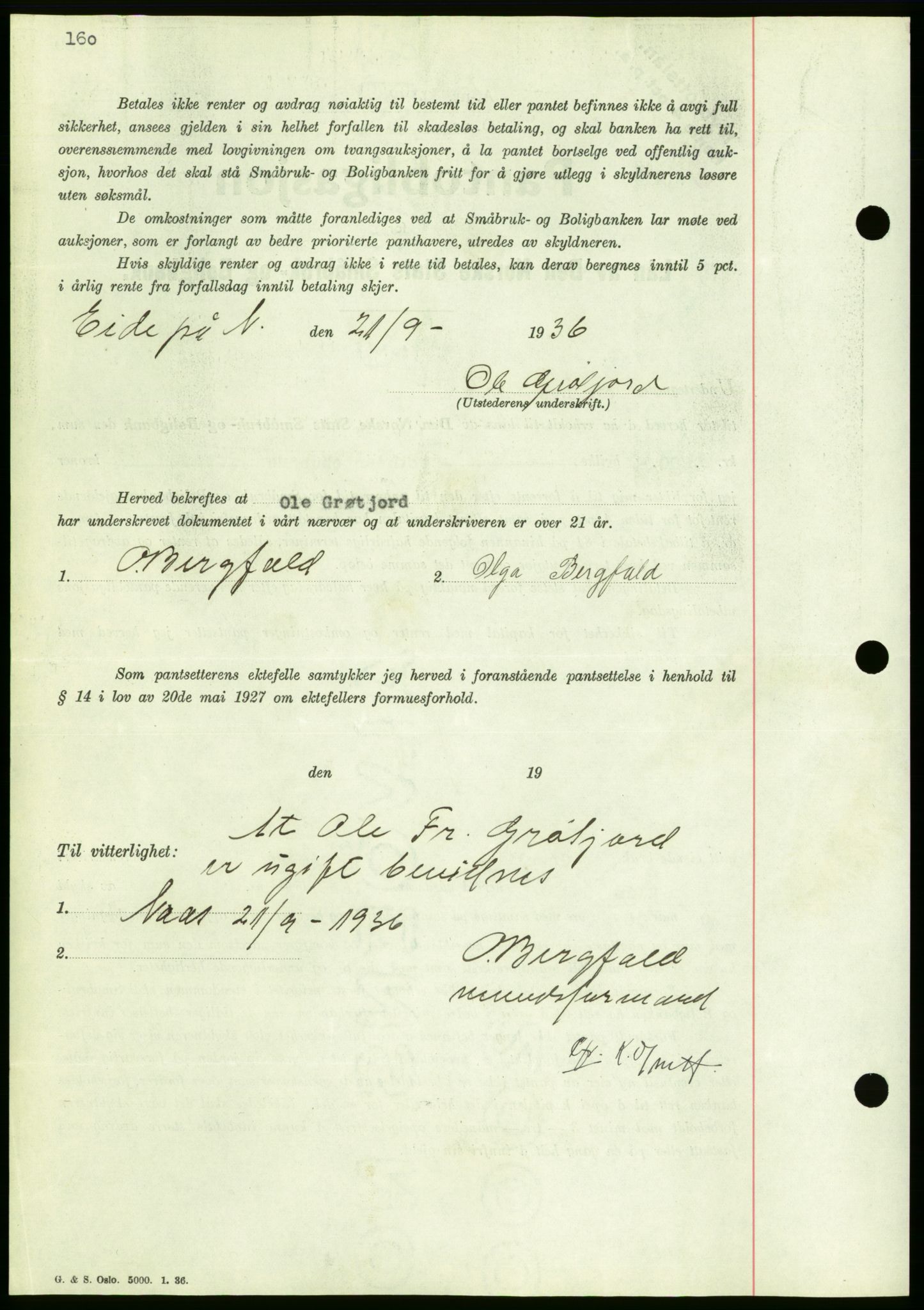 Nordmøre sorenskriveri, AV/SAT-A-4132/1/2/2Ca/L0090: Mortgage book no. B80, 1936-1937, Diary no: : 2209/1936