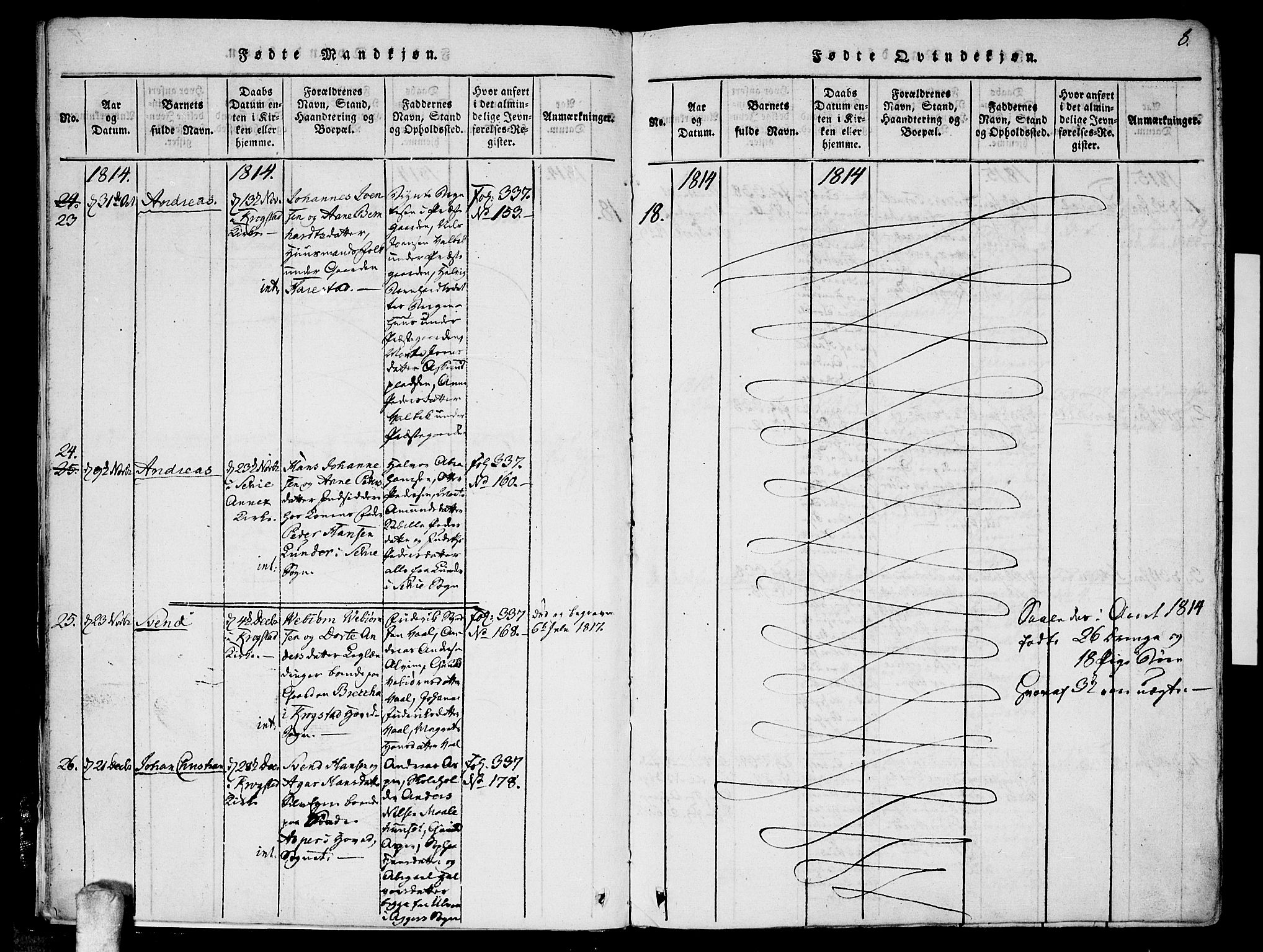 Kråkstad prestekontor Kirkebøker, AV/SAO-A-10125a/F/Fa/L0003: Parish register (official) no. I 3, 1813-1824, p. 8