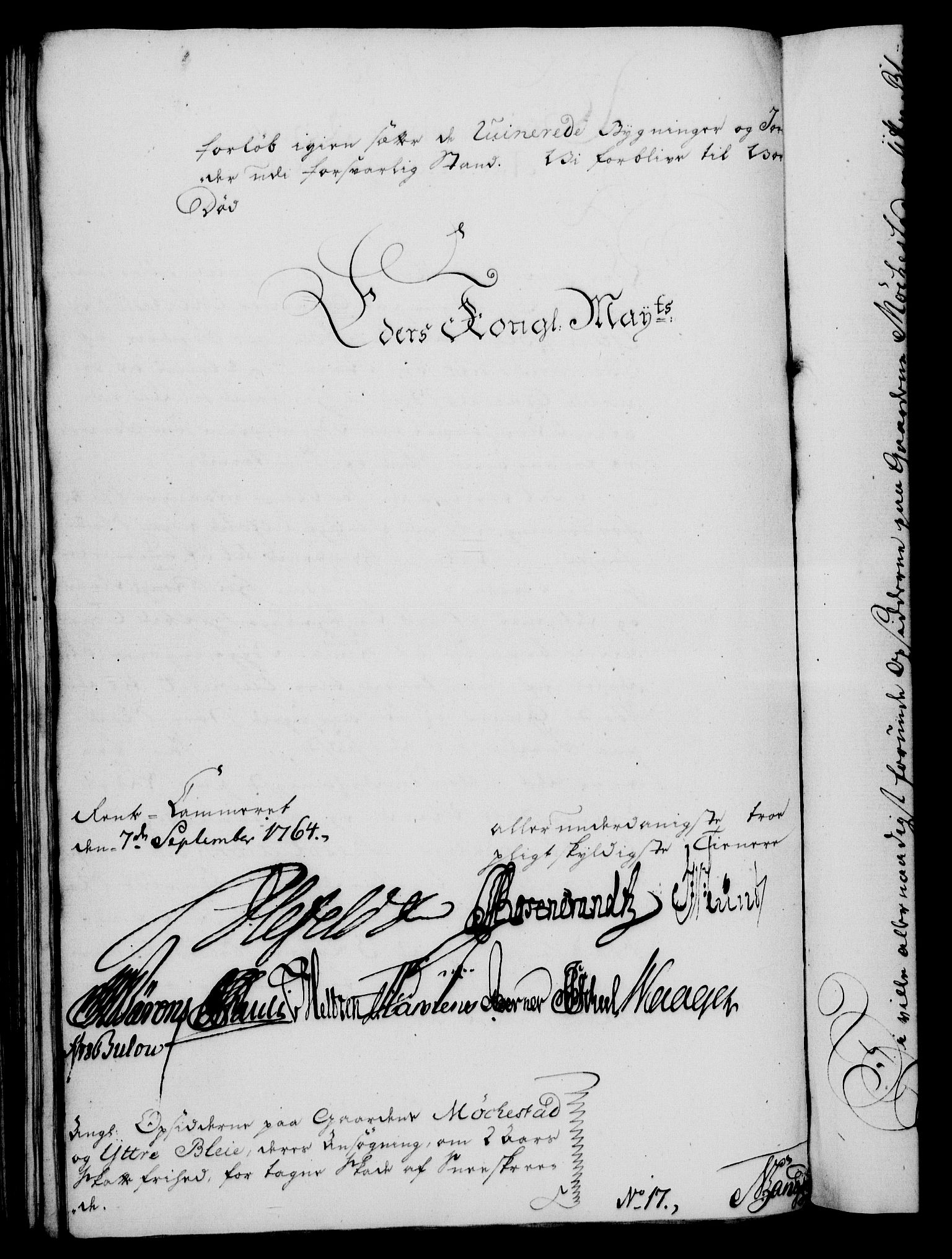 Rentekammeret, Kammerkanselliet, RA/EA-3111/G/Gf/Gfa/L0046: Norsk relasjons- og resolusjonsprotokoll (merket RK 52.46), 1764, p. 358